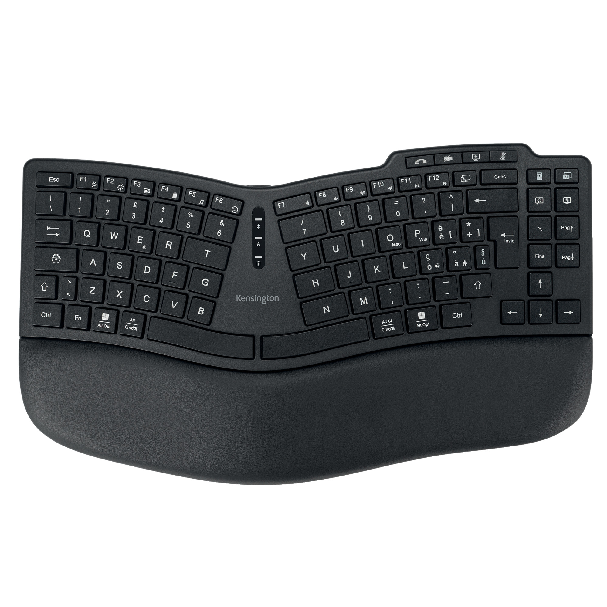 103569 Tastiera Ergo wireless ricaricabile - KB675 EQ - nero - Kensington - immagine 1
