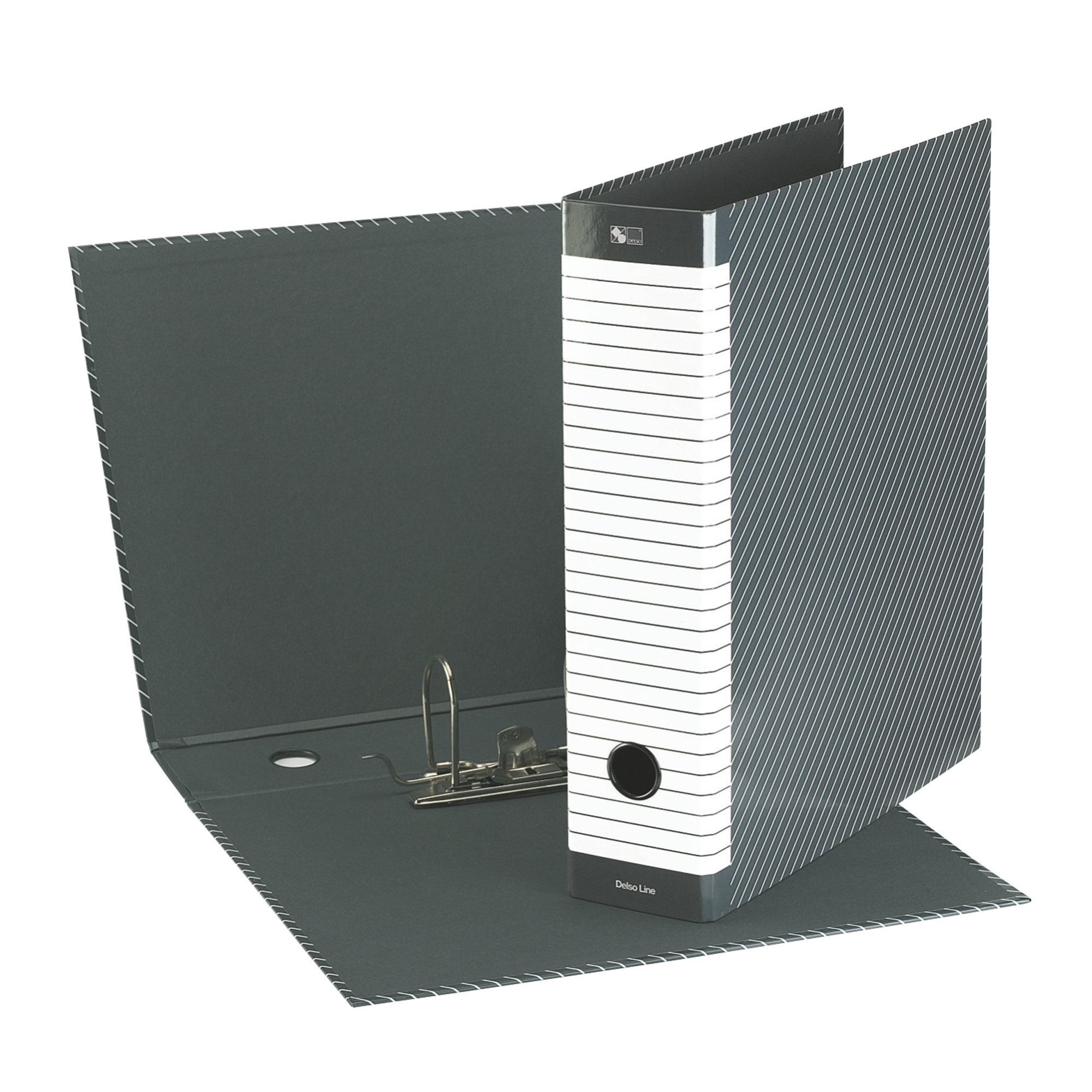 50968 Registratore Delso Line G15 - dorso 8 cm - protocollo 23 x 33 cm - grigio - Esselte - immagine 1