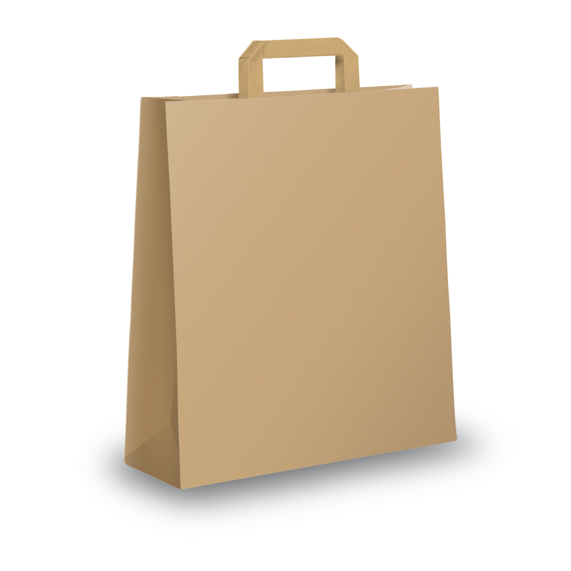 51339 Shopper - maniglie piattina - 22 x 10 x 29 cm - carta kraft - avana - Mainetti Bags - conf. 25 pezzi - immagine 1