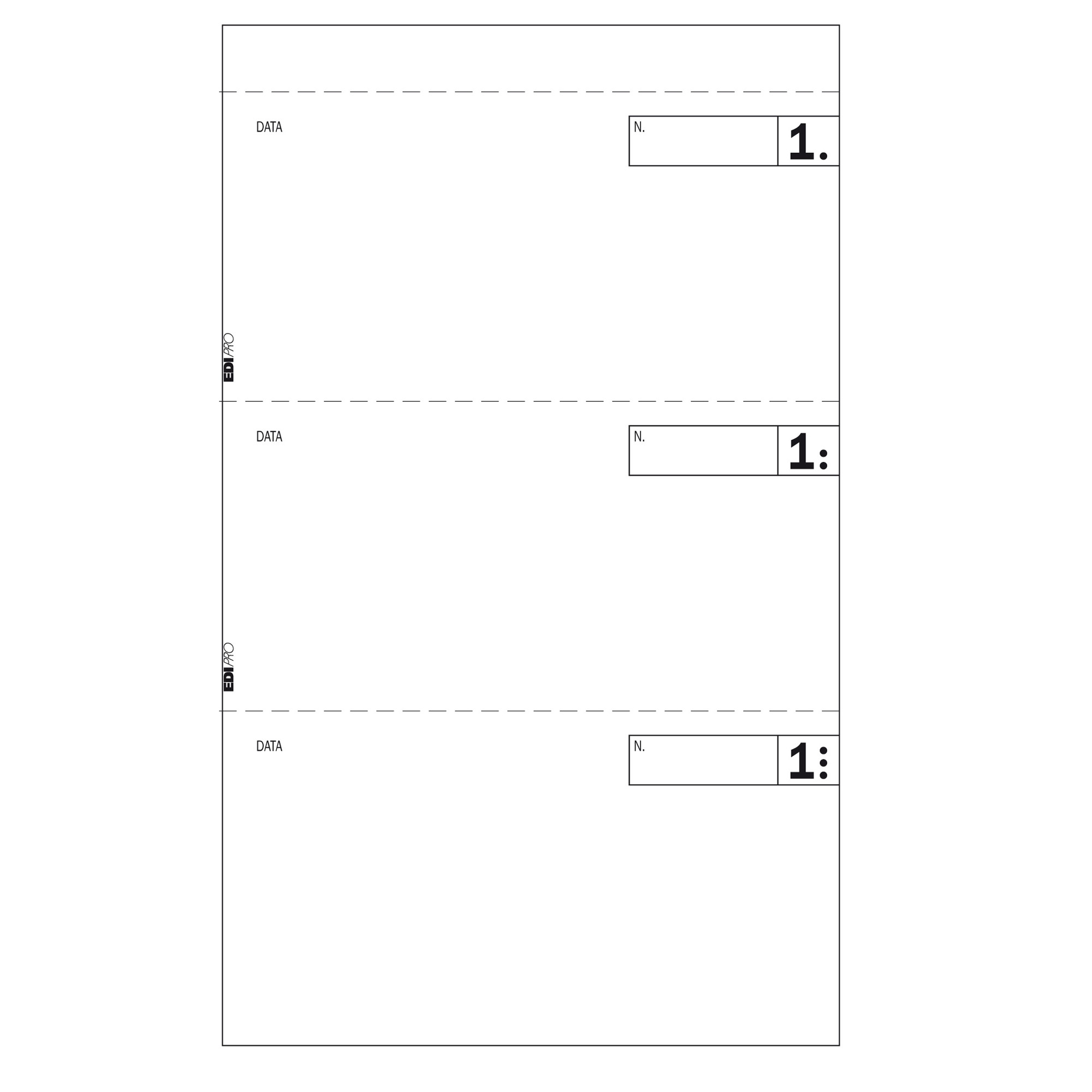 55559 Blocco comande a 3 tagliandi - 25/25 fogli autoricalcanti - 17 x 9,9cm - Edipro - immagine 1