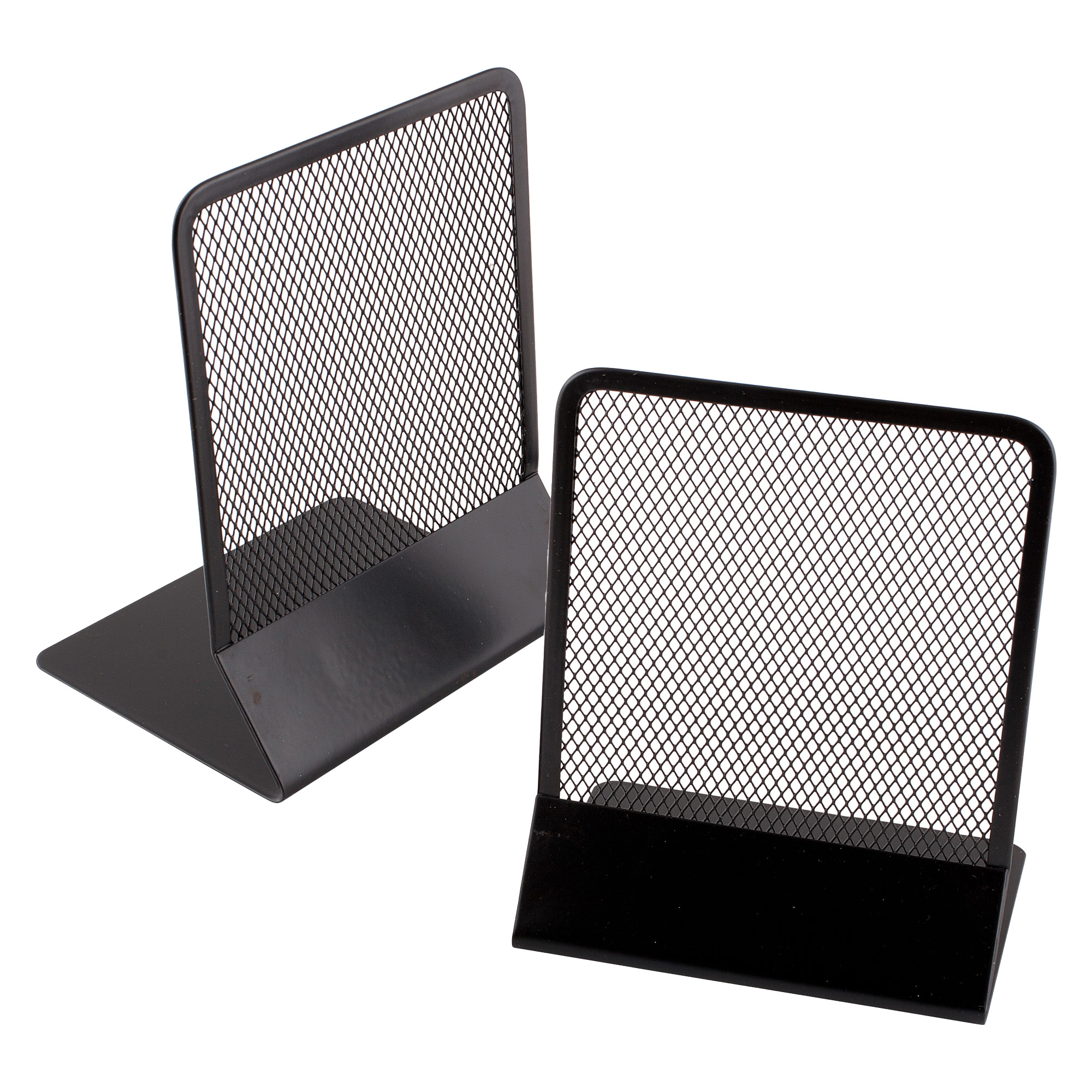 57994 Coppia reggilibri - 13,5 x 17,5 cm - rete metallica - nero - Lebez - immagine 1