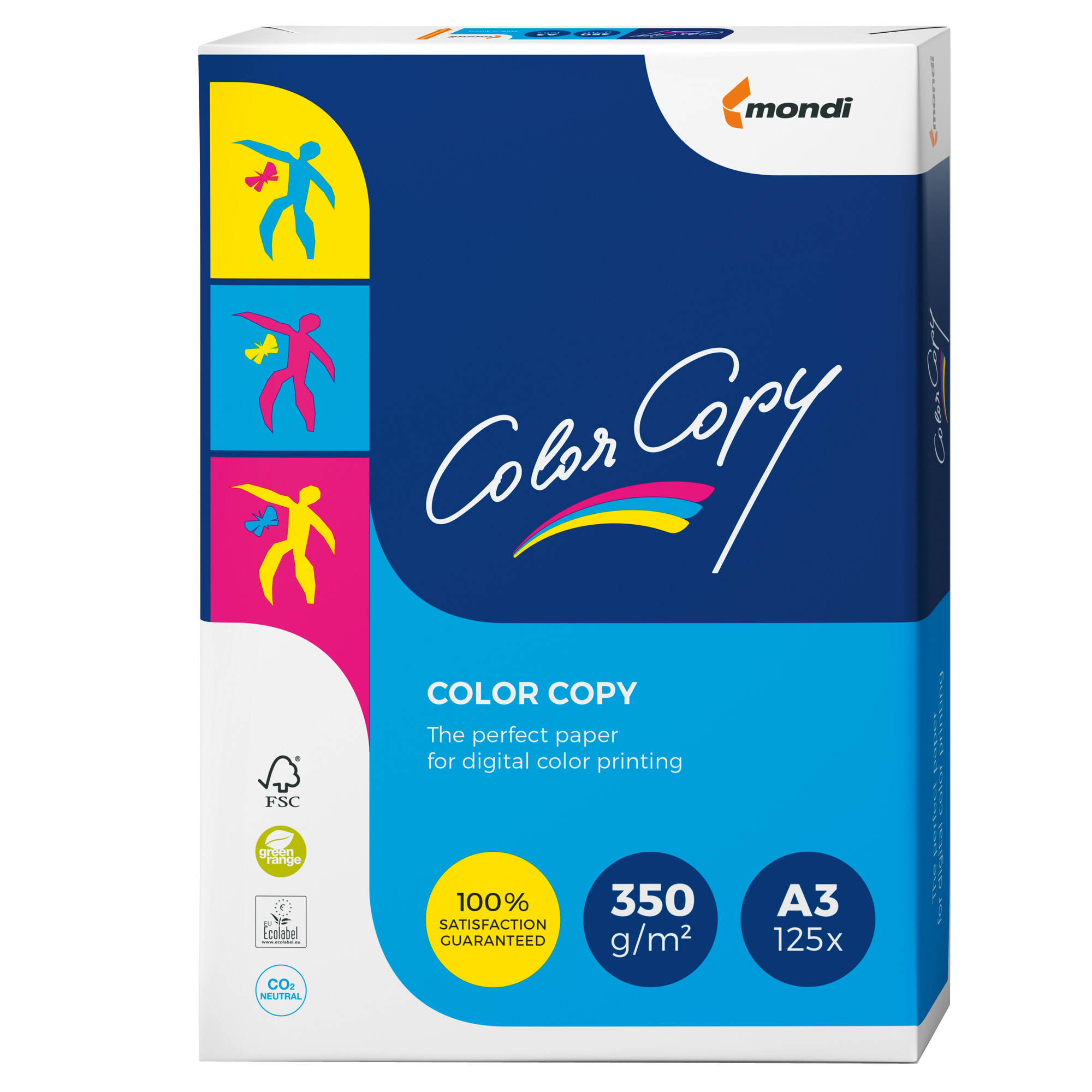 63349 Carta Color Copy - 320 x 450 mm - 350 gr - bianco - Sra3 - Mondi - conf. 125 fogli - immagine 1