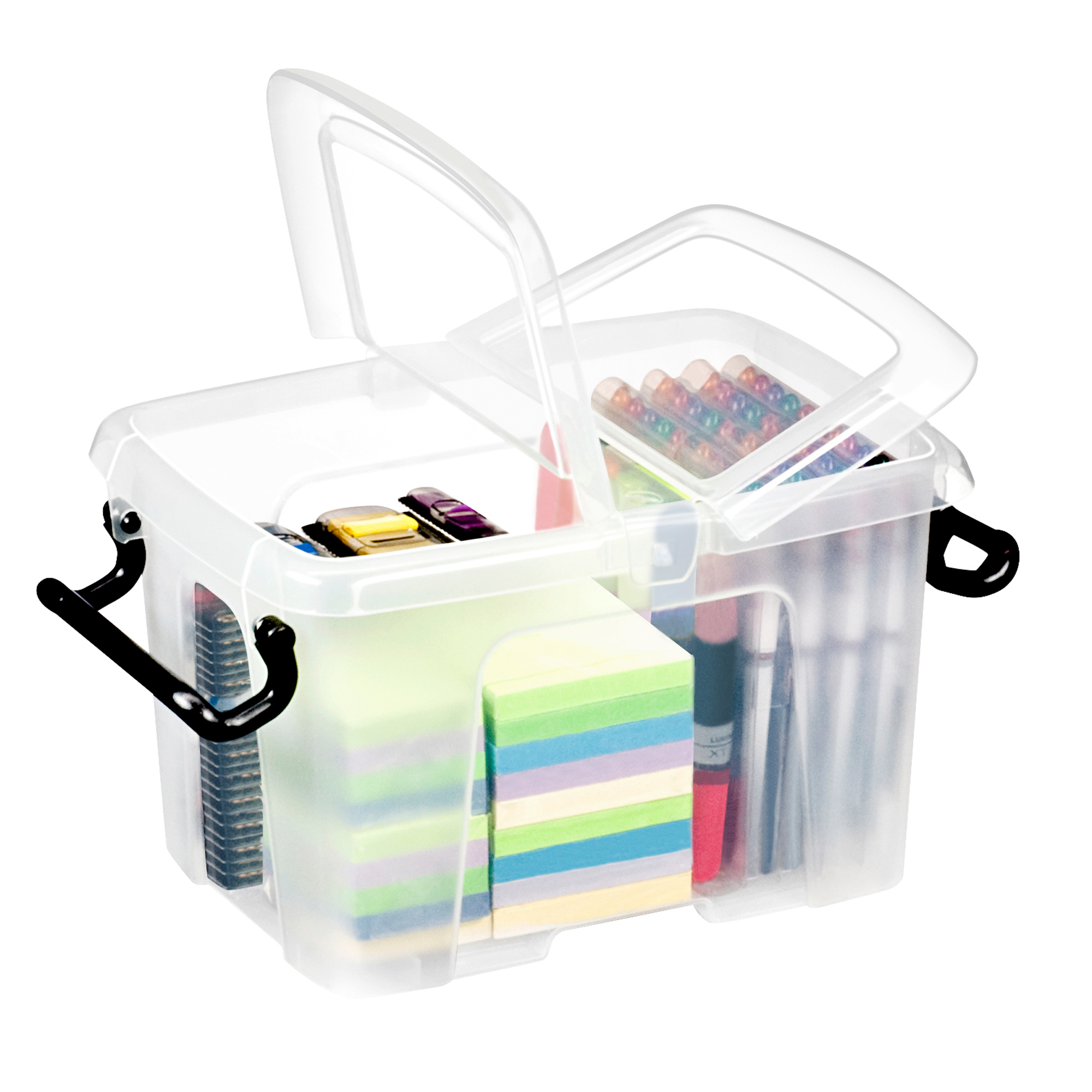 64590 Contenitore multiuso Strata con coperchio - 28,5x22,5x17,5 cm - 6 L - PPL - trasparente - Cep - immagine 1