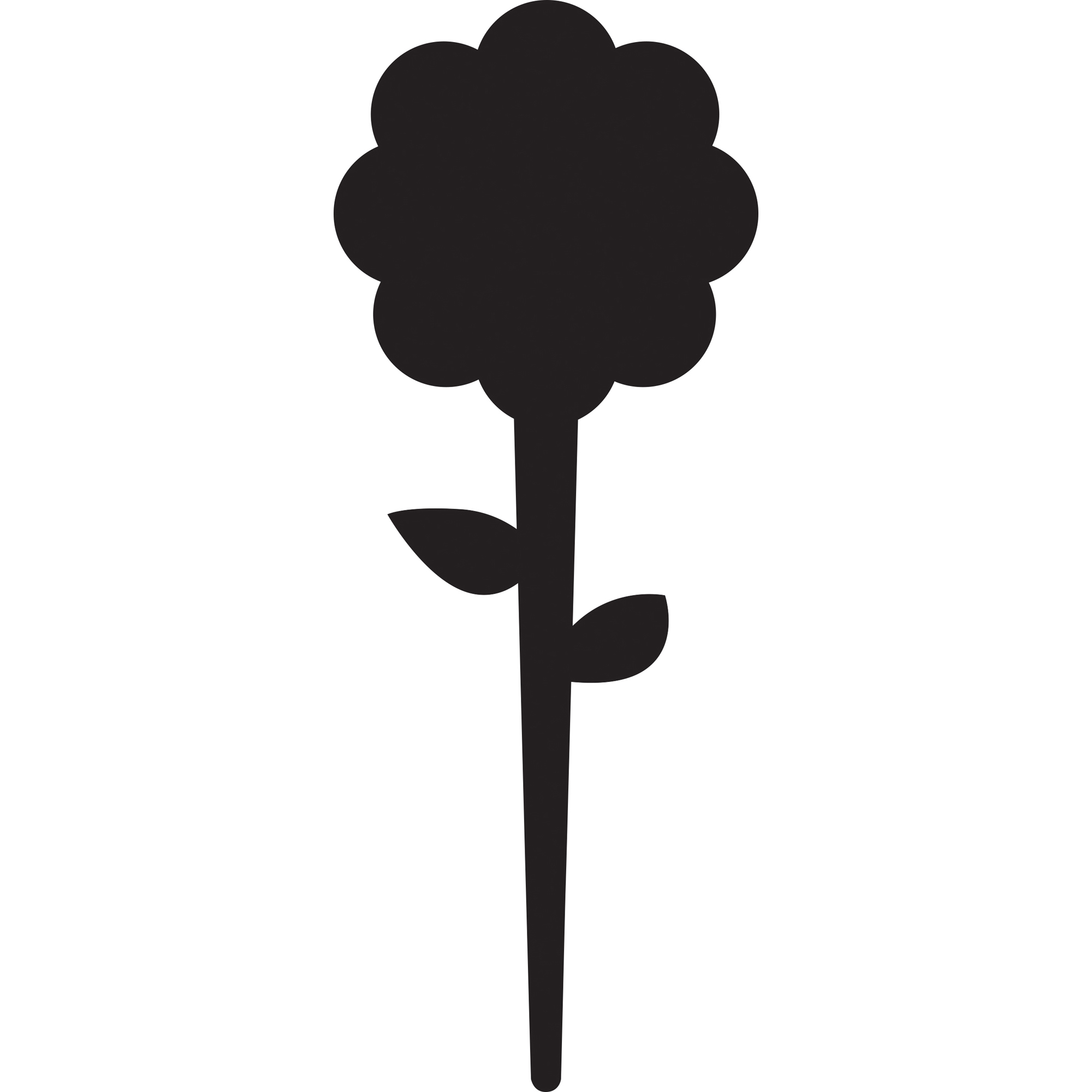 74550 Silhouette Tags - formato fiore - 15 x 25 cm - nero - Securit - set 5 pezzi - immagine 1