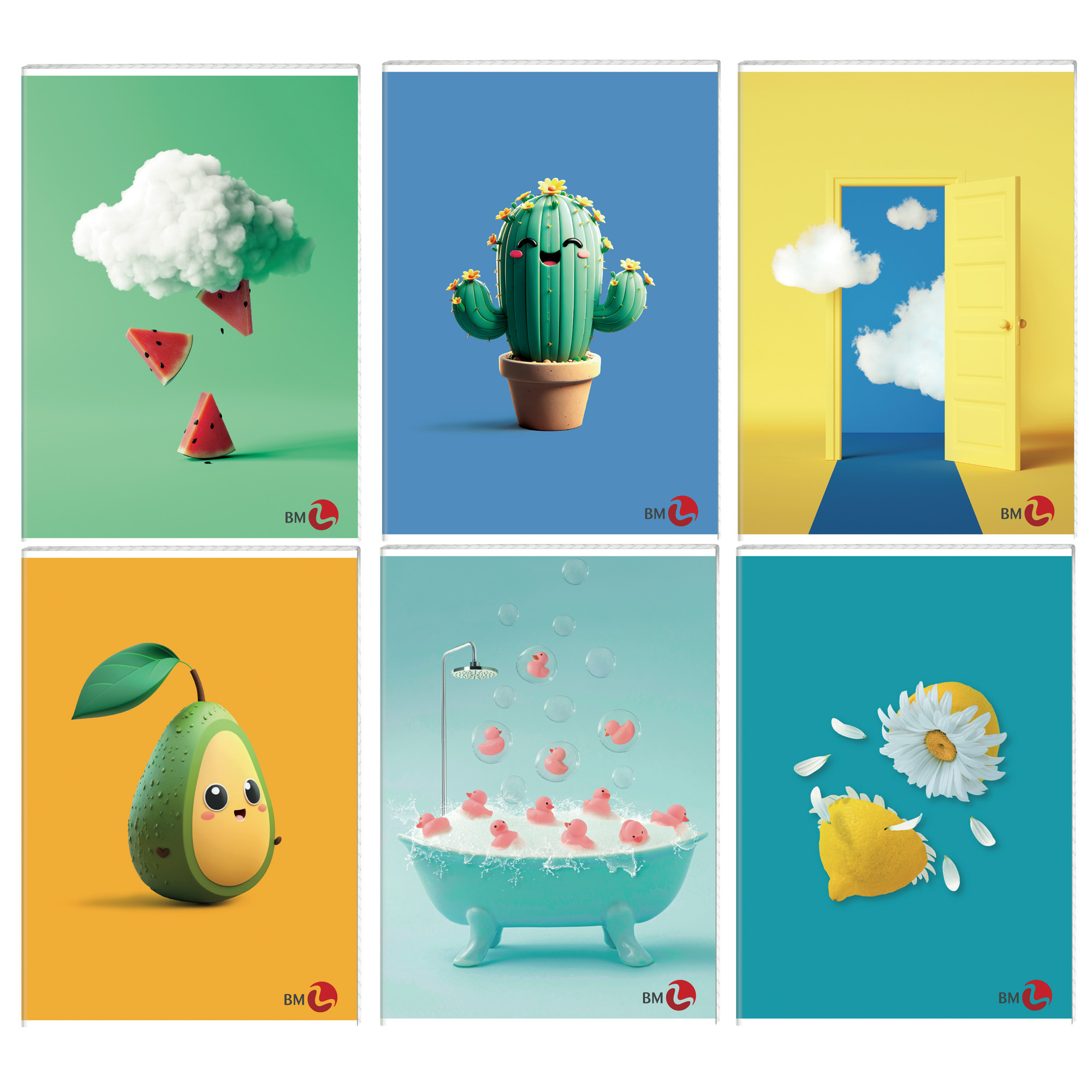 76448 Maxiquaderno Vibes fantasia - A4 - 1 rigo c/margine - 40+2 fogli - 80gr - BM - immagine 1