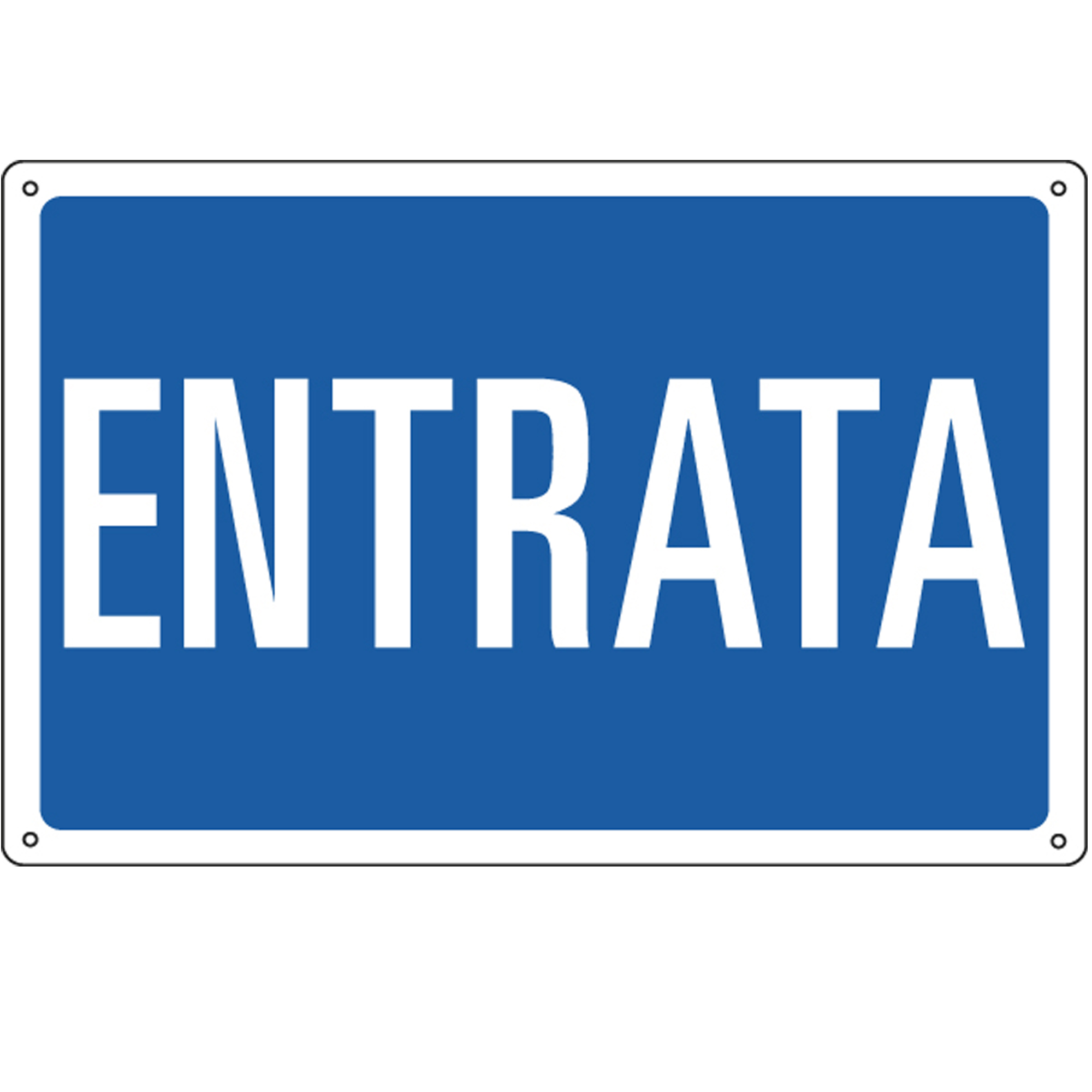 79826 Cartello segnalatore - 30x20 cm - ENTRATA - alluminio - Cartelli Segnalatori - immagine 1