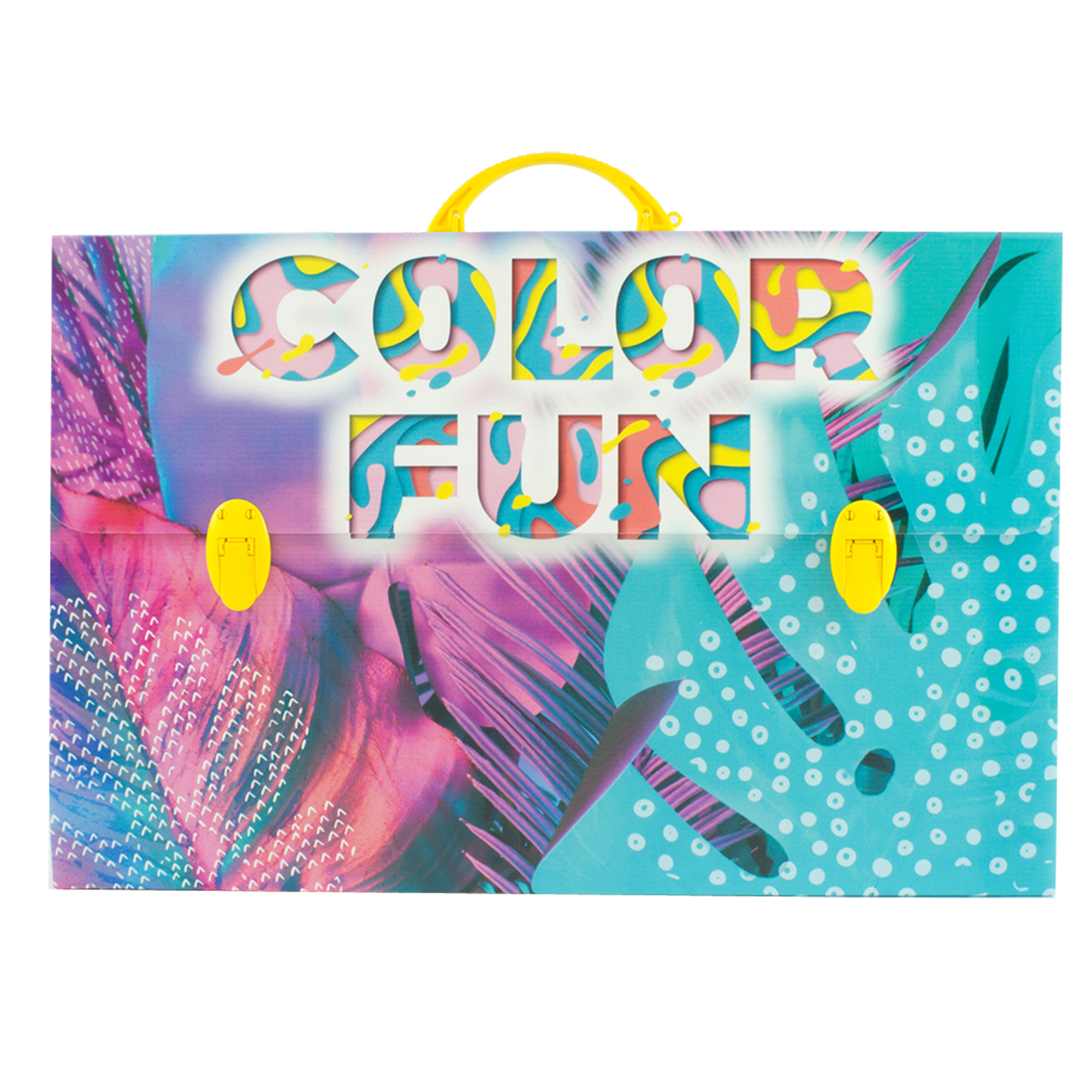 82018 Valigetta Polionda Color - 36,5x56,5cm - dorso 5,5cm - fantasie assortite - Favorit - immagine 1