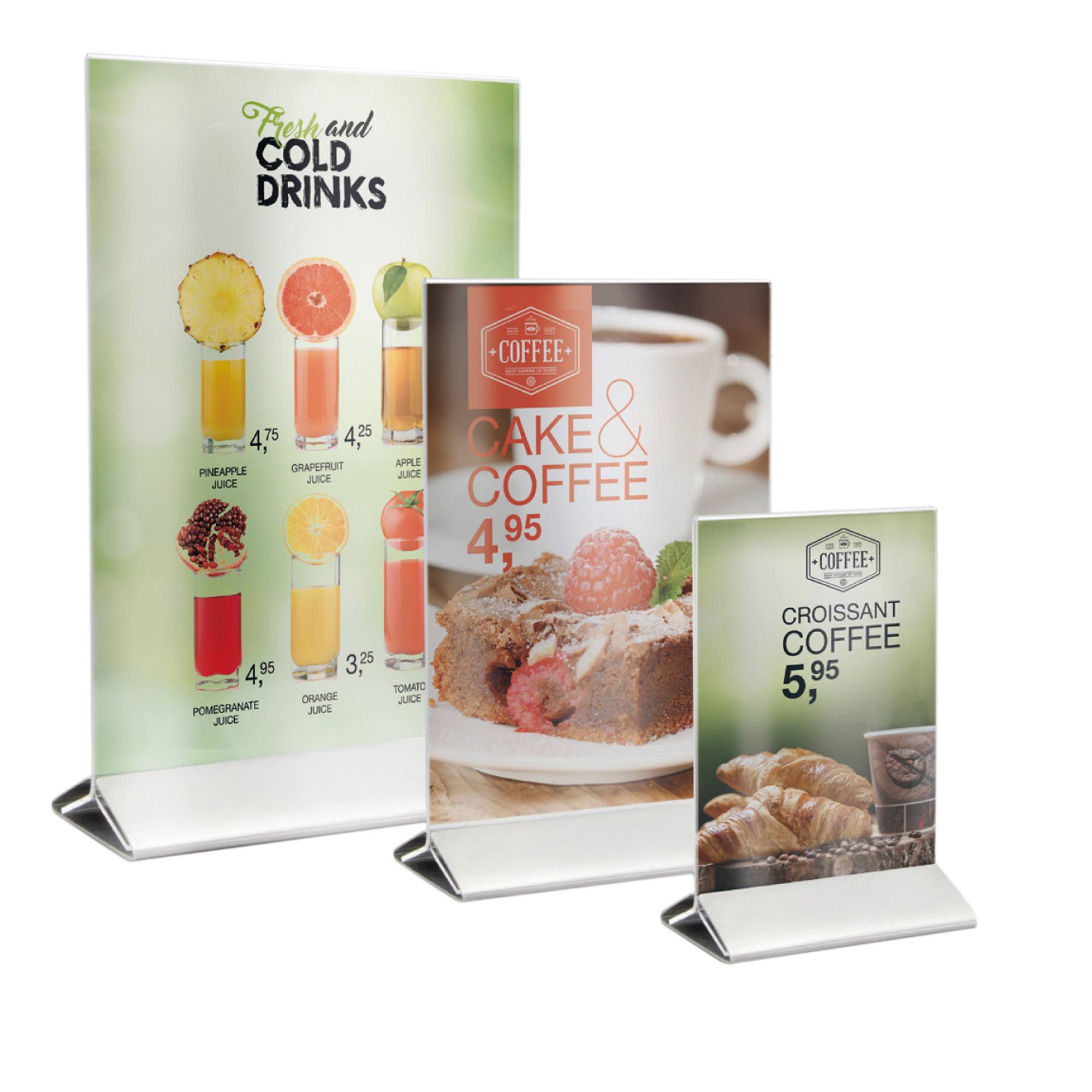 86904 Display da tavolo - A6 - base acciaio - Securit - immagine 1