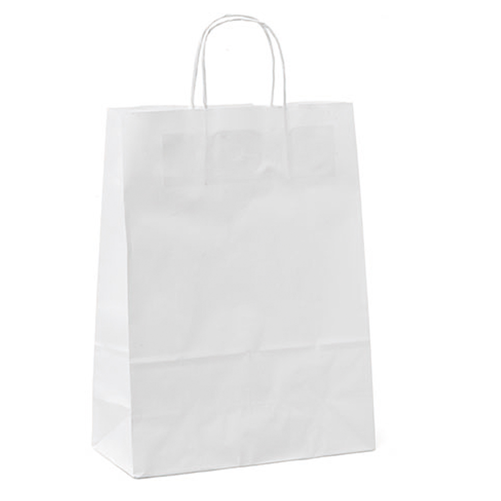 87728 Shopper - maniglie cordino - 45 x 15 x 50 cm - carta kraft - bianco - Mainetti Bags - conf. 25 pezzi - immagine 1