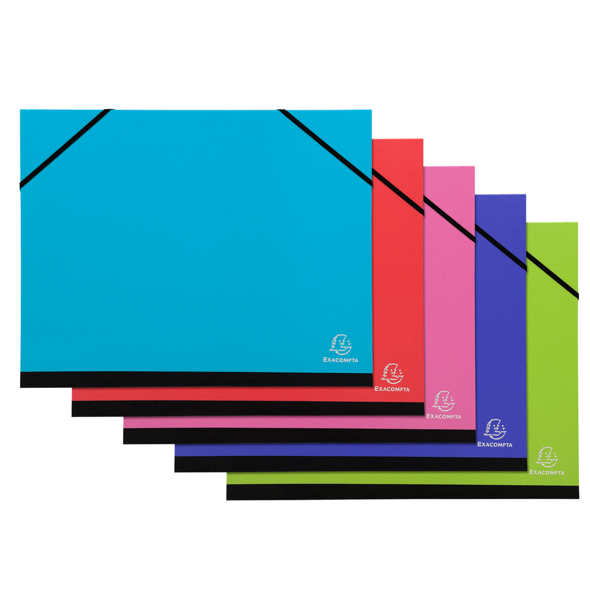 89300 Cartella porta disegni con elastico angolare Iderama - A4 - cartoncino plastificato - colori assortiti - Exacompta - immagine 1