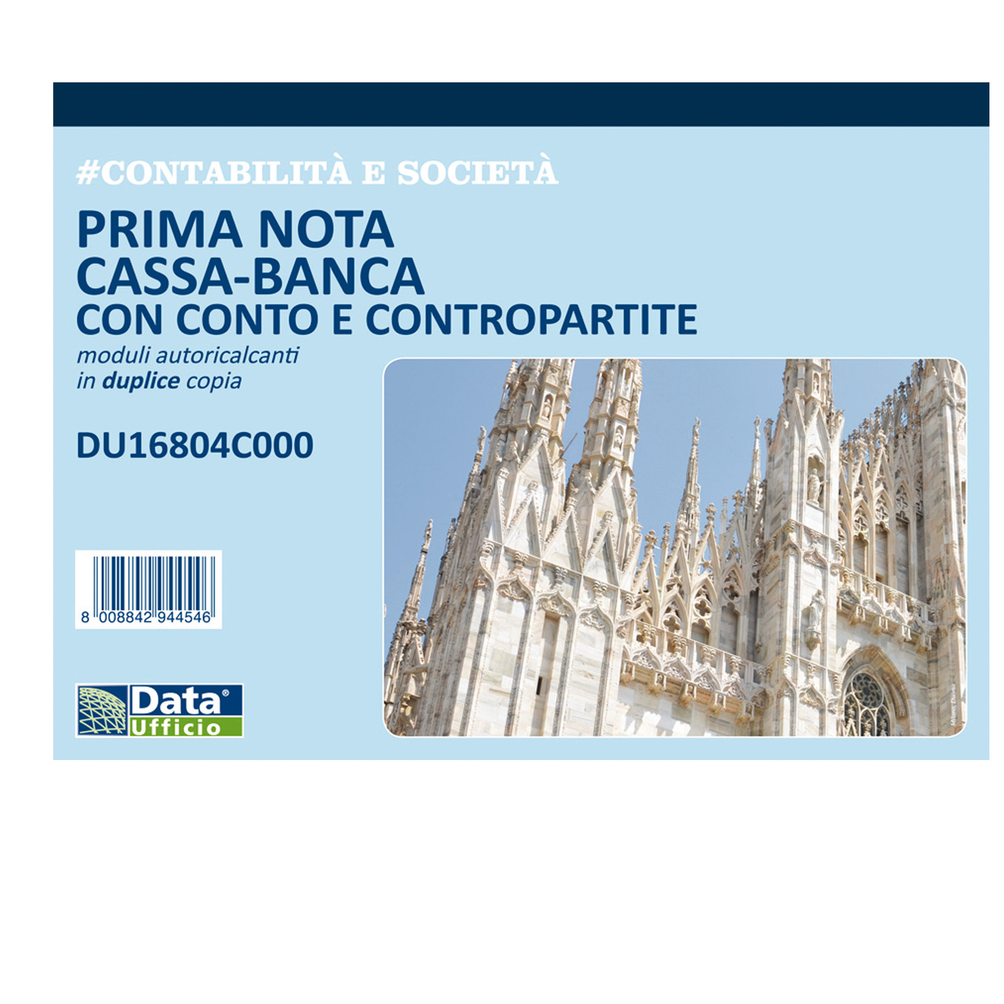 90901 Blocco prima nota cassa - 50/50 copie autoricalcanti - 21,5 x 29,7 cm - DU16804C000 - Data Ufficio - immagine 1