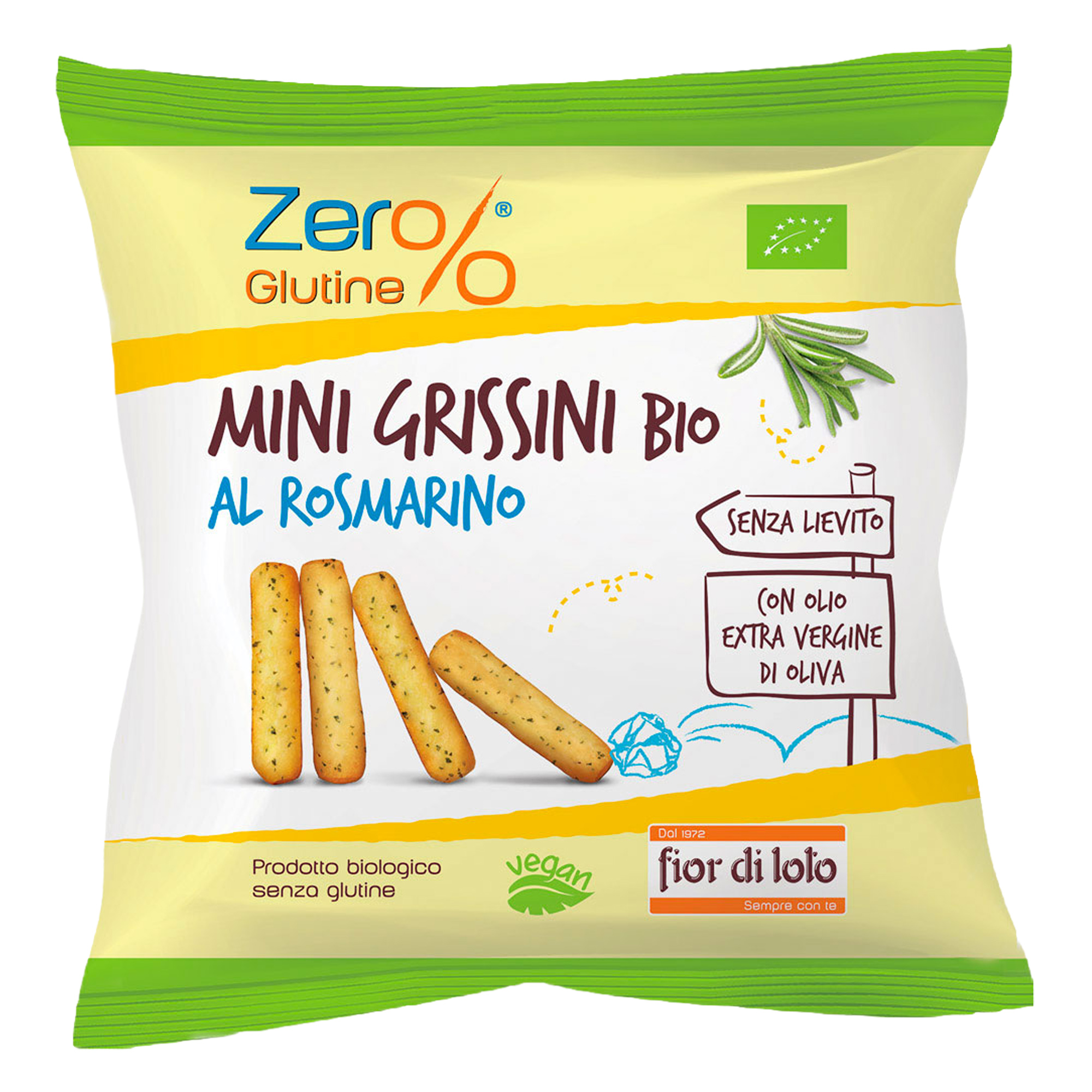 95162 Mini grissini - rosmarino - monodose da 30 gr - Zer%glutine - immagine 1