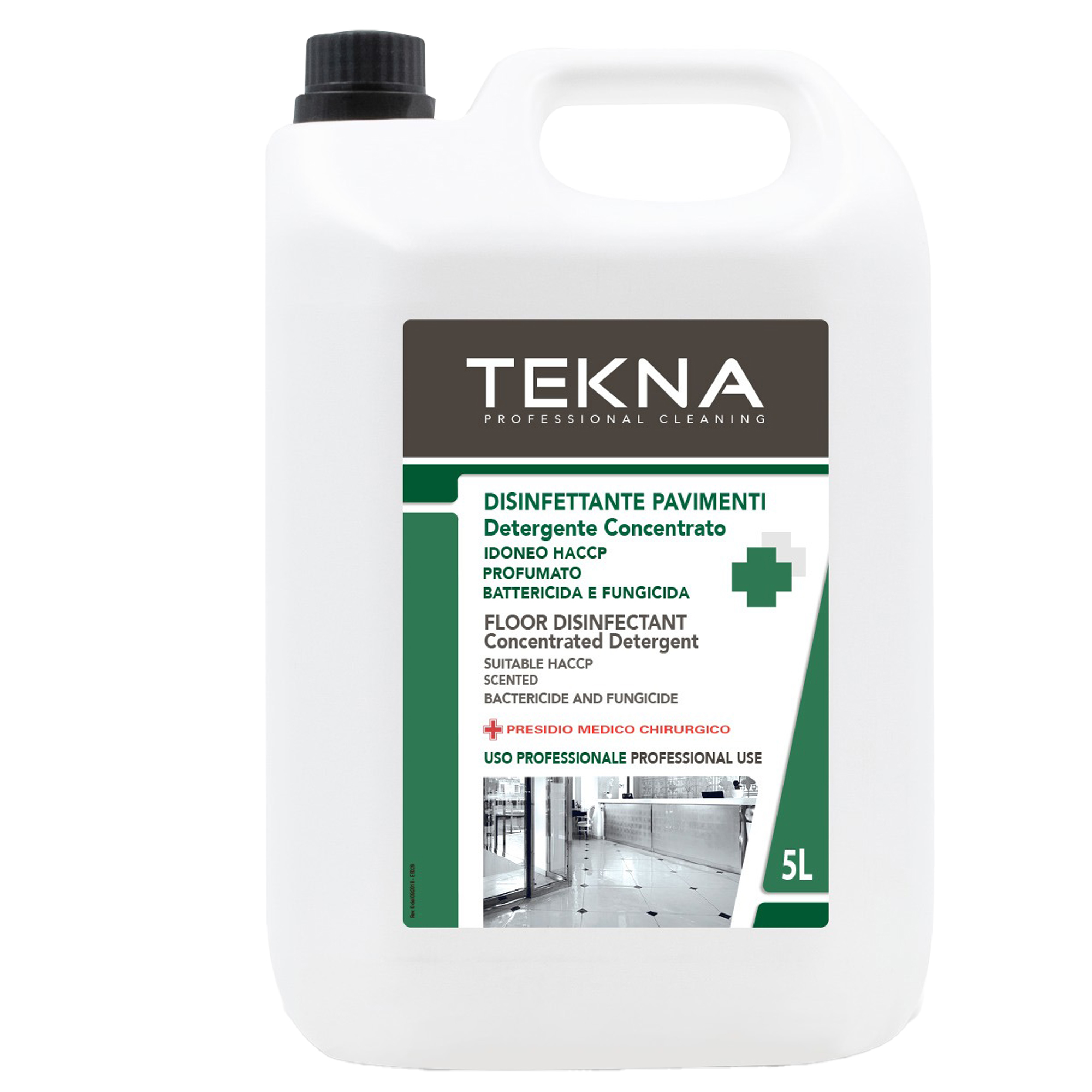 95911 Disinfettante detergente - per pavimenti - concentrato - 5 lt - Tekna - immagine 1