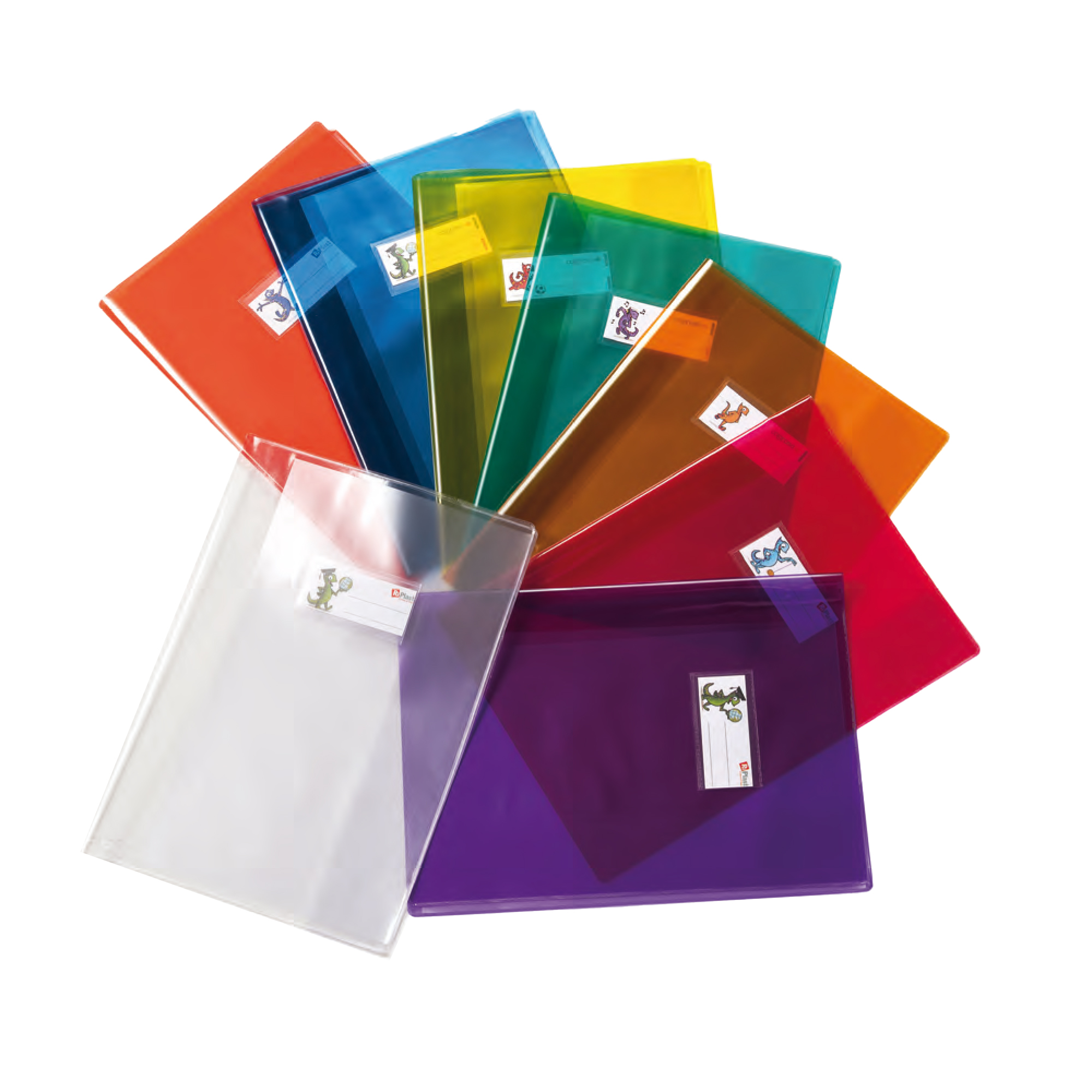 96957 Coprimaxi Cristallo - A4 - PVC - 140 mic - c/alette - rosso trasparente - Colorosa - immagine 1