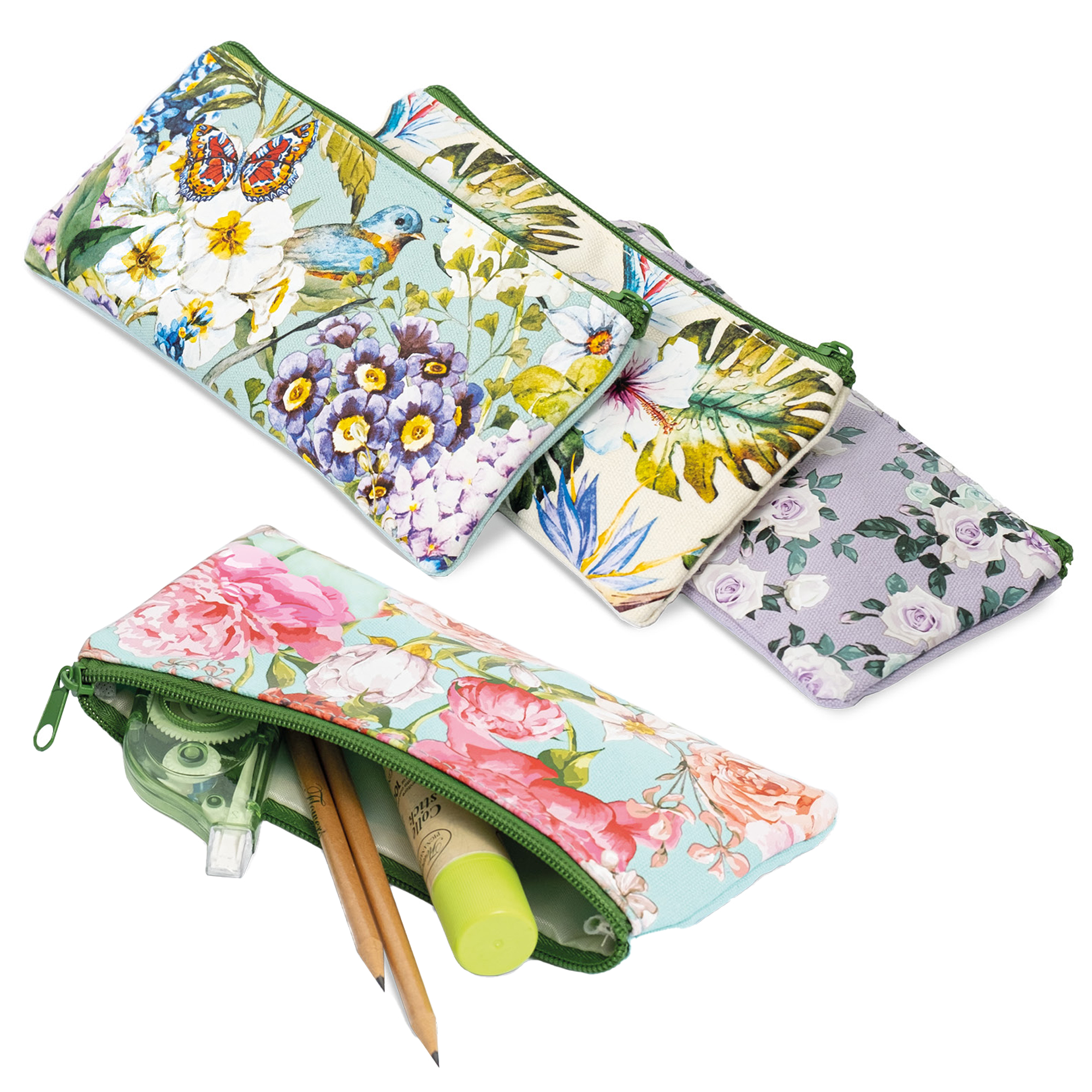 97637 Bustina Nature Flowers - 22 x 10 cm - tessuto - fantasie assortite - Pigna - immagine 1