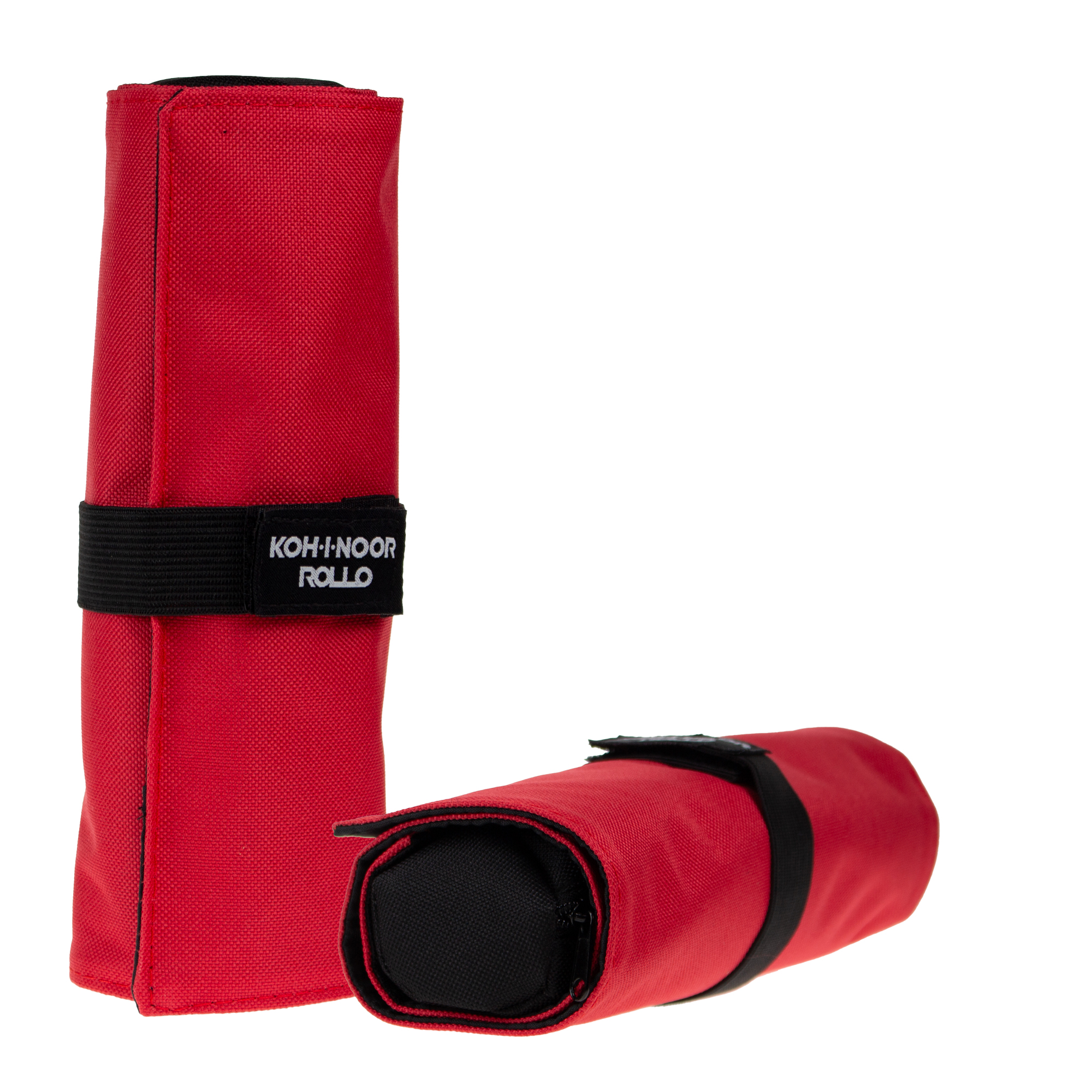 99971 Astuccio arrotolabile Roller - con astuccio zip interno - 24 scomparti - 7,5 x 21,5 cm - tessuto - rosso - Koh.I.Noor - immagine 1