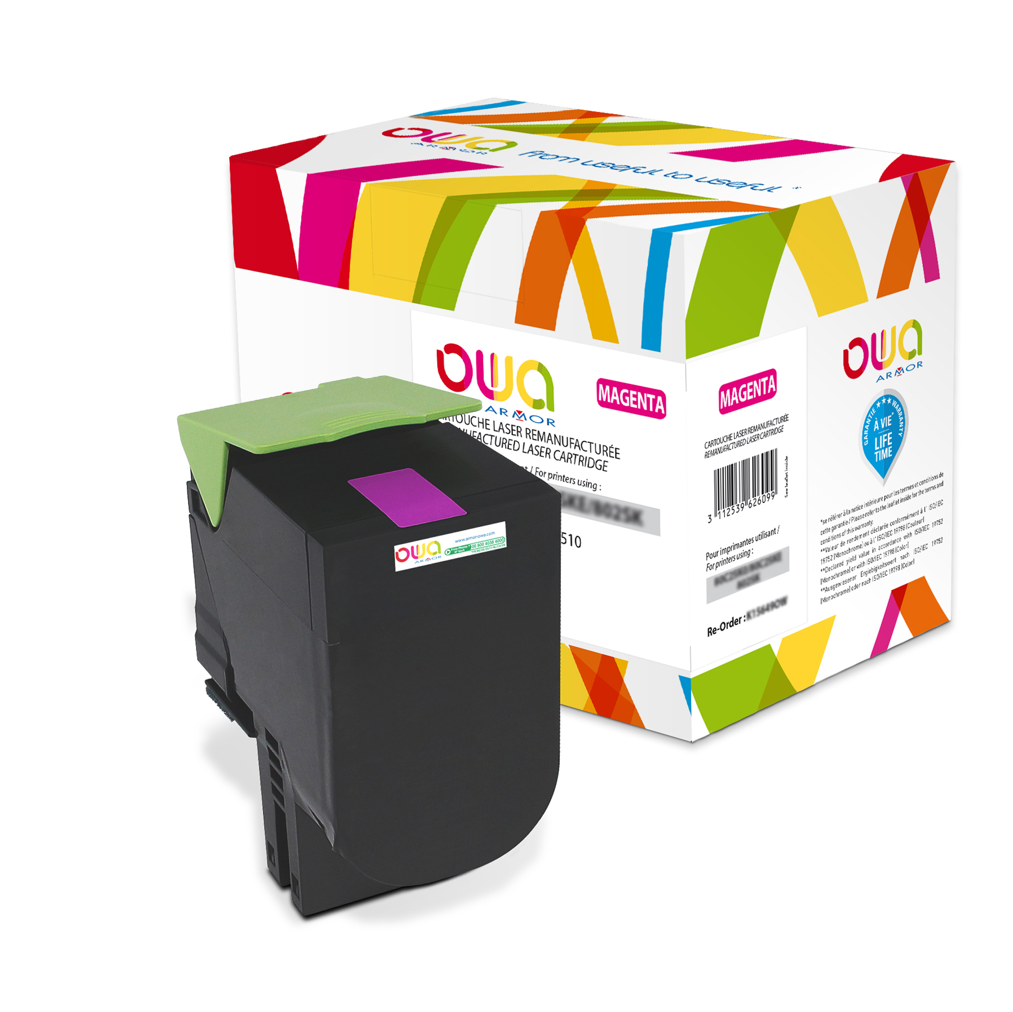 ARMK15811 Armor - Toner Compatibile per Lexmark - Magenta - 80C2HM0 - 3.000 pag - immagine 1