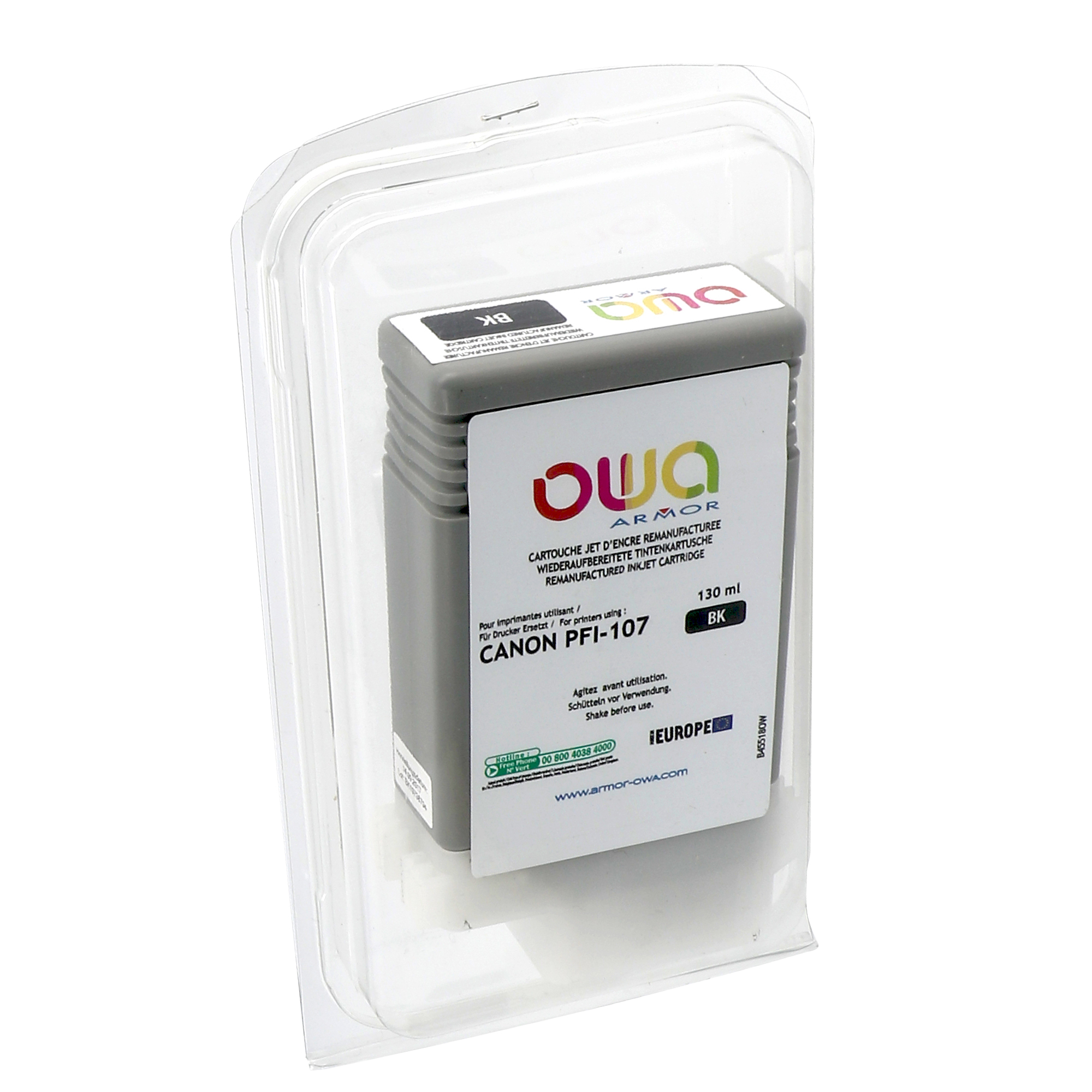 ARMKB45518 Armor - Cartuccia per Canon PFI-107 - Nero - 107BK - immagine 1