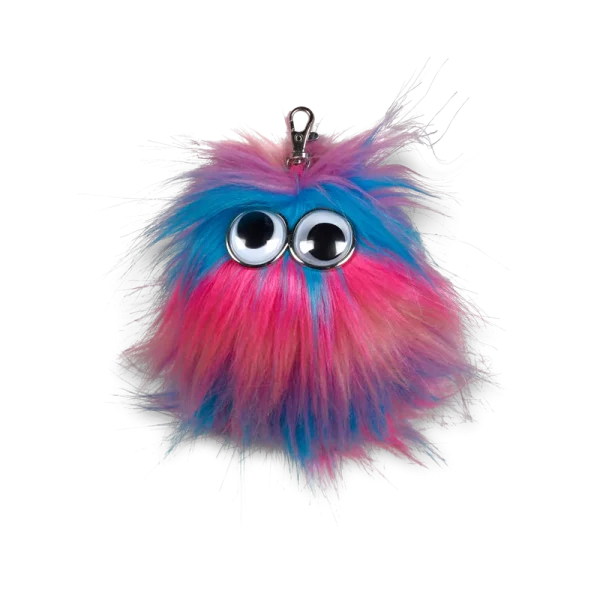 Ergobag Hangies Claas Fluffy colore Rosa, ciondolo decorativo con gancio per zaini Ergobag e portachiavi.