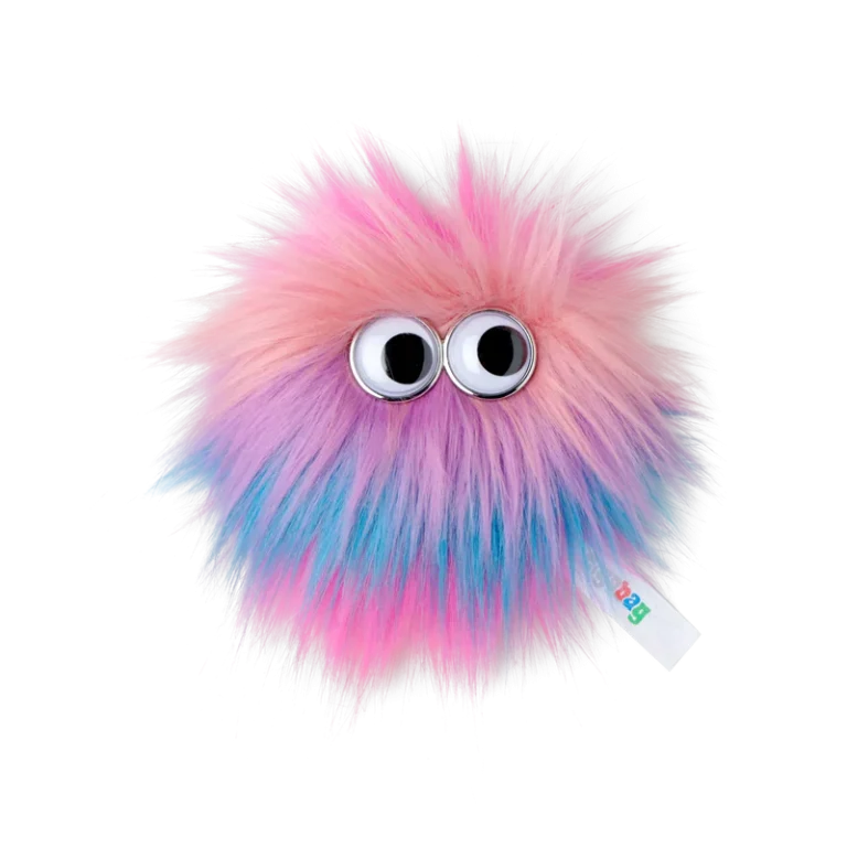 Ergobag Fleece Klettie Colored Fleece colore rosa, decorazione morbida effetto peluche con sistema a strappo per zaini Ergobag.