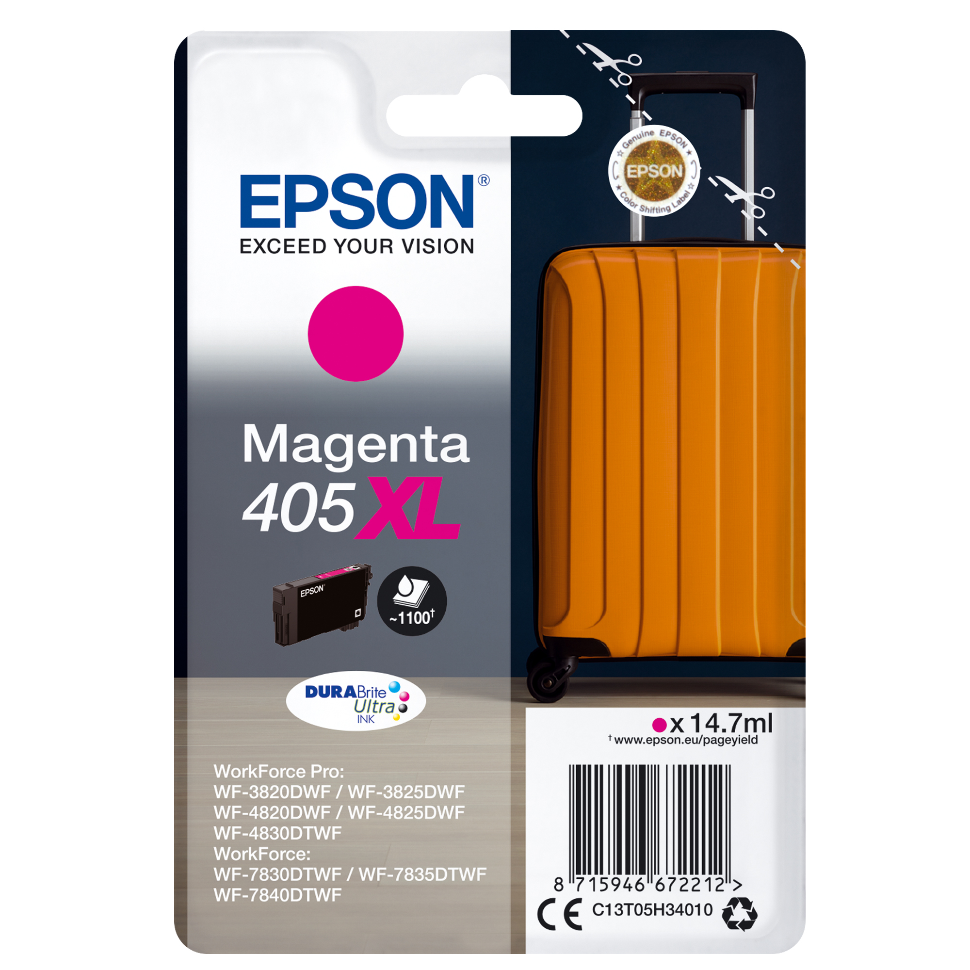 EPST05H34010 Epson - Cartucce ink - 405XL - magenta - C13T05H34010 - 1.100 pag - immagine 1