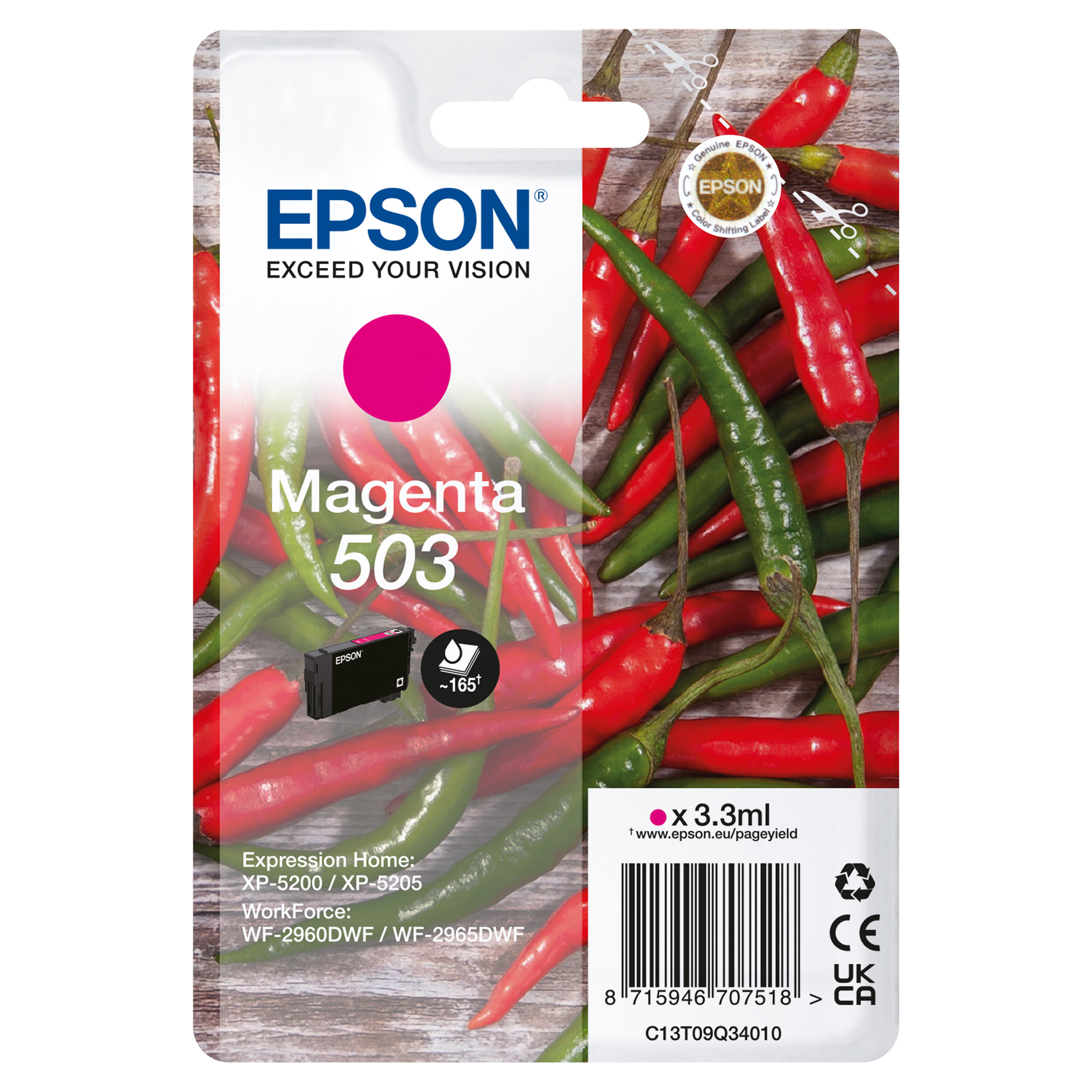 EPST09Q34010 Epson - Cartuccia - Magenta - 503 - C13T09Q34010 - 3,3 ml - immagine 1