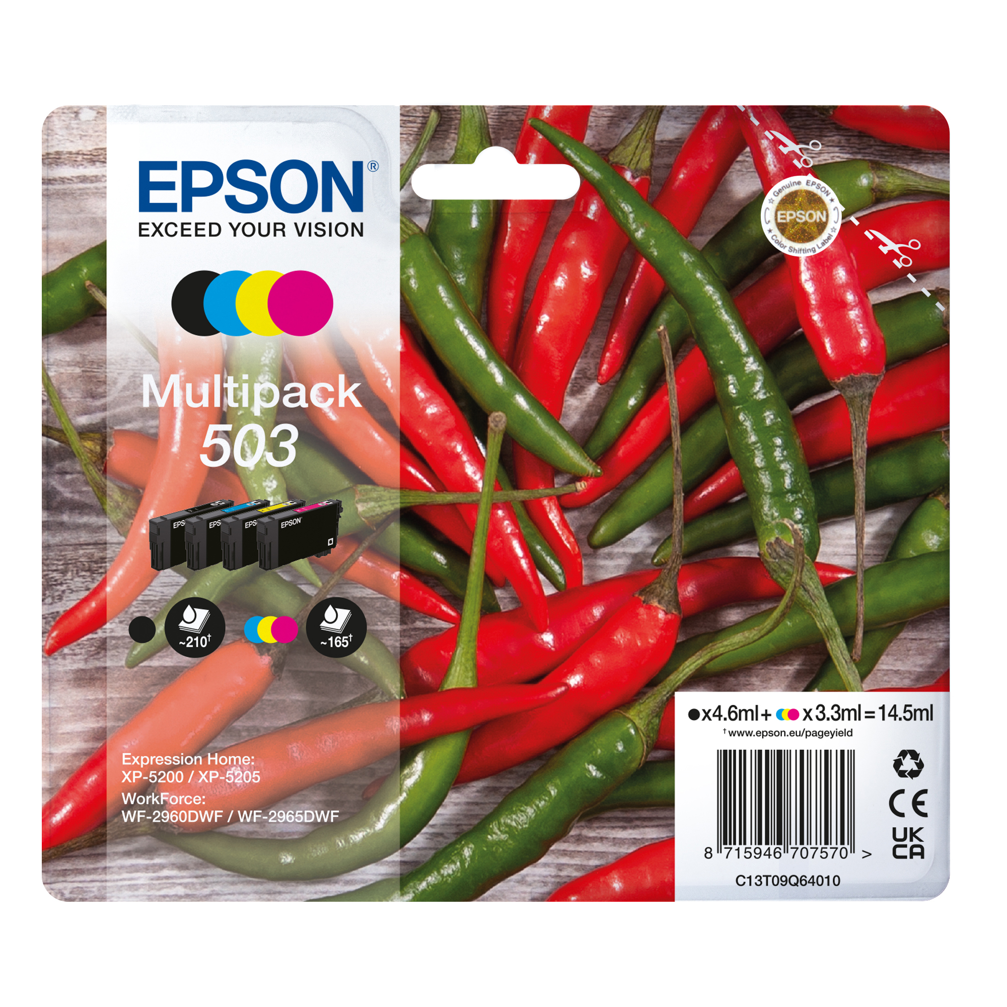 EPST09Q64010 Epson - Multipack Cartucce - 503 - BK/C/M/Y - C13T09Q64010 - immagine 1