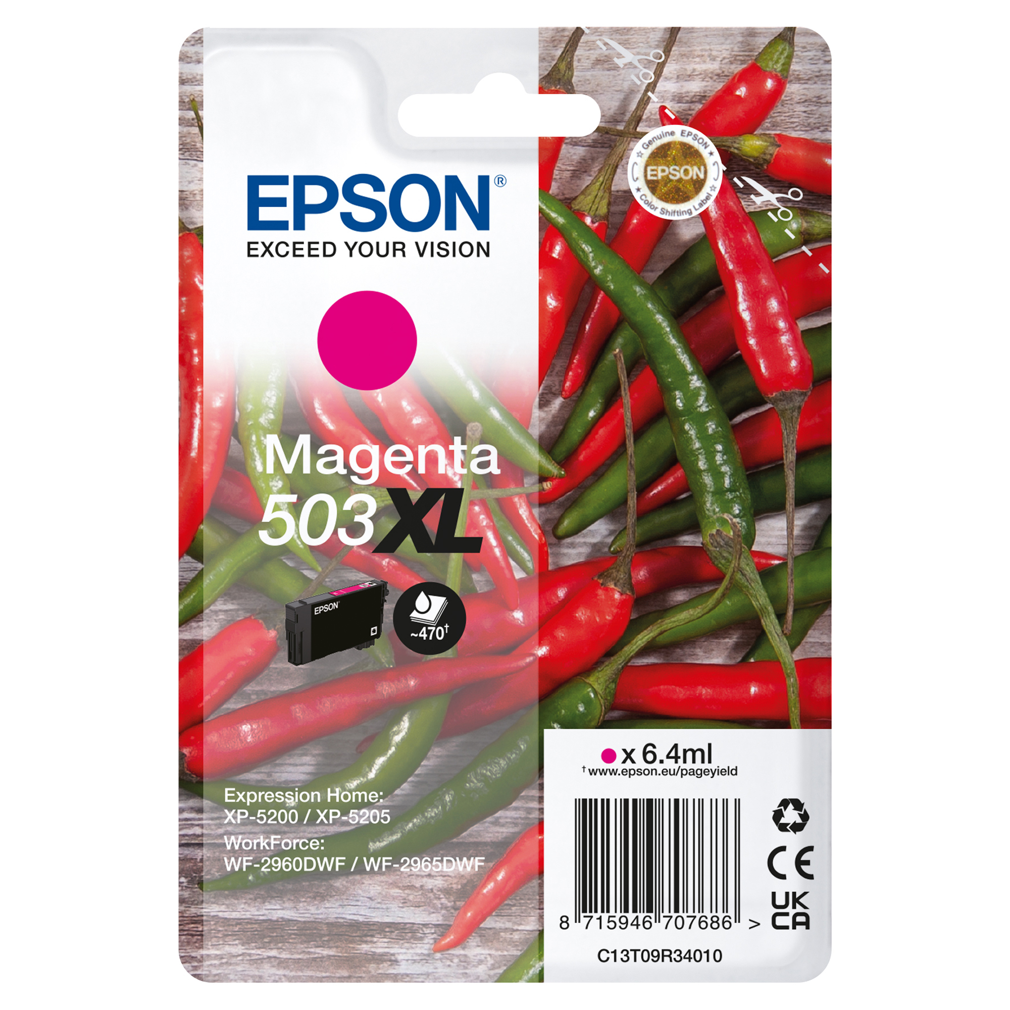 EPST09R34010 Epson - Cartuccia - Magenta - 503XL - C13T09R34010 - 6,4 ml - immagine 1