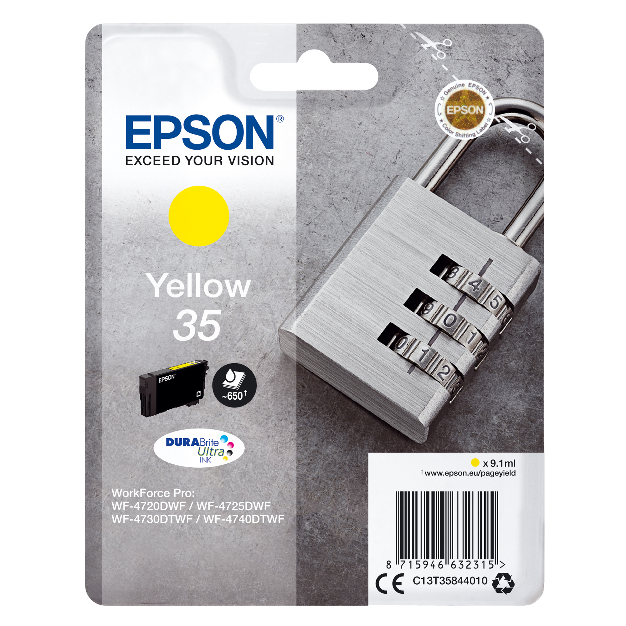 EPST35844010 Epson - Cartuccia ink - 35 - Giallo - C13T35844010 - 9,1ml - immagine 1