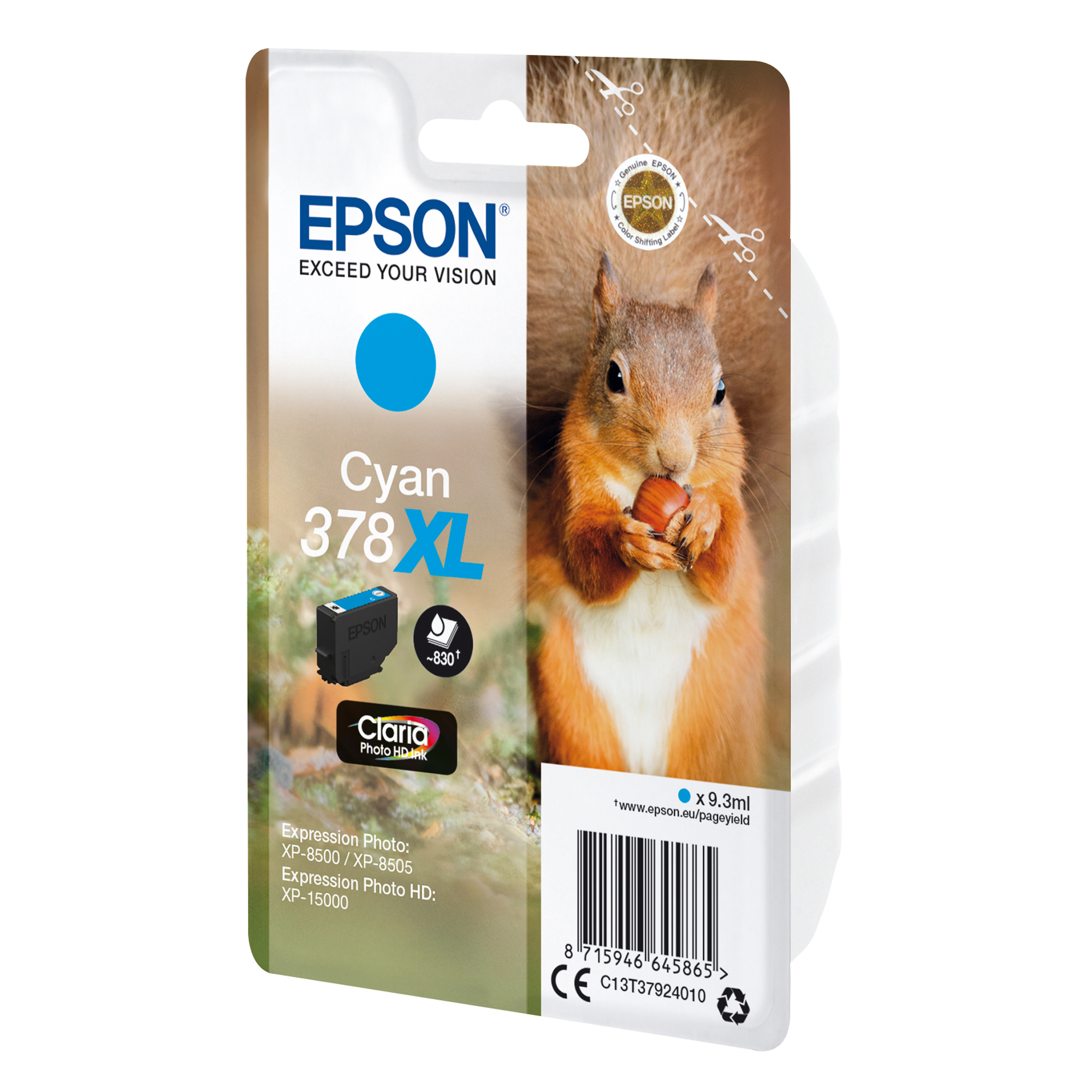 EPST37924010 Epson - Cartuccia ink - 378XL - Ciano - C13T37924010 - 9,3ml - immagine 1