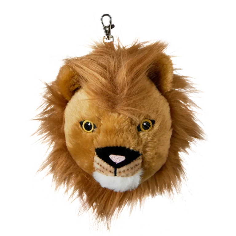 Ergobag Hangies Leone colore Arancione, ciondolo decorativo con gancio per zaini Ergobag e portachiavi.