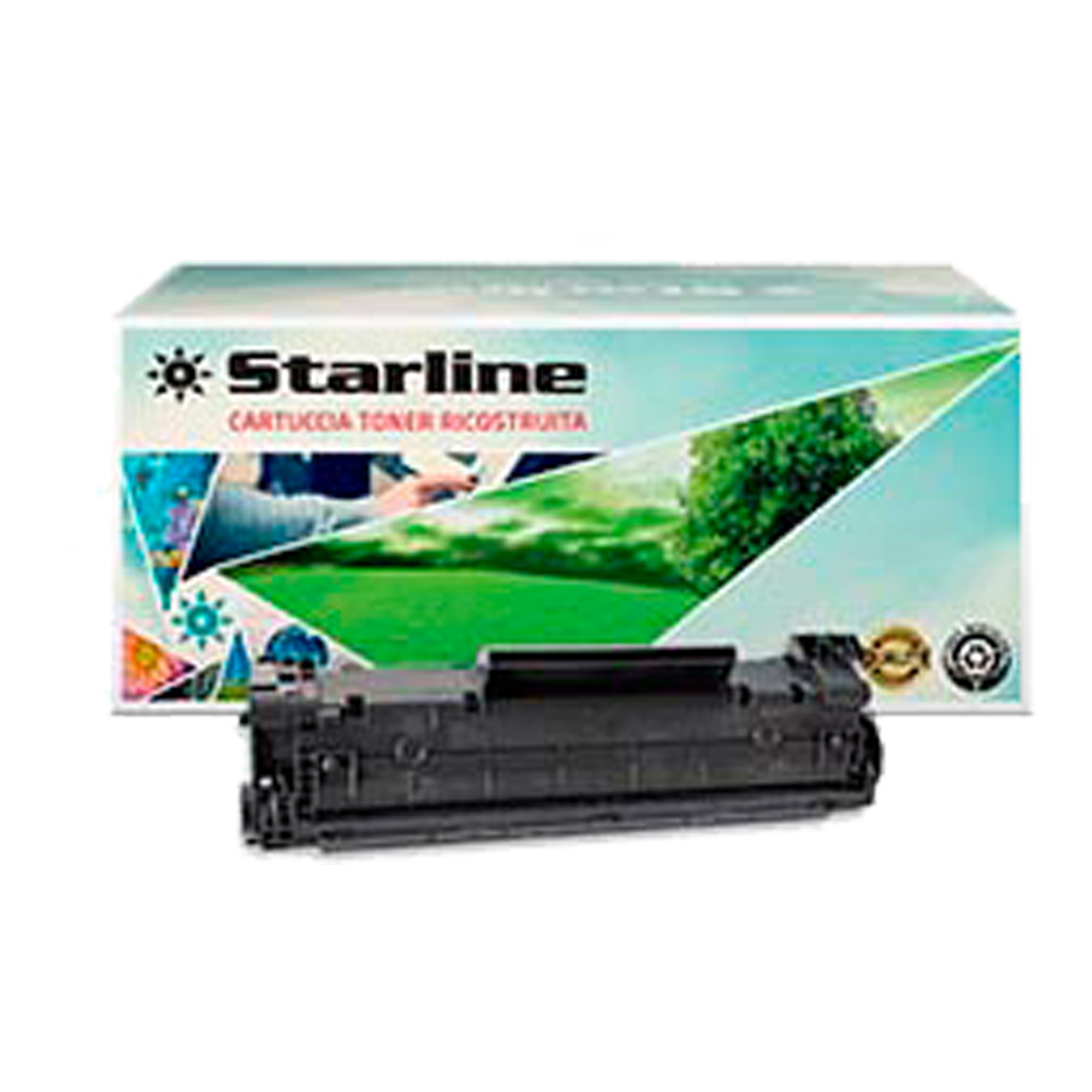 STLHCB436A Starline - Toner Ricostruito - per HP 36A- Nero - CB436A - 2.000 pag - immagine 1