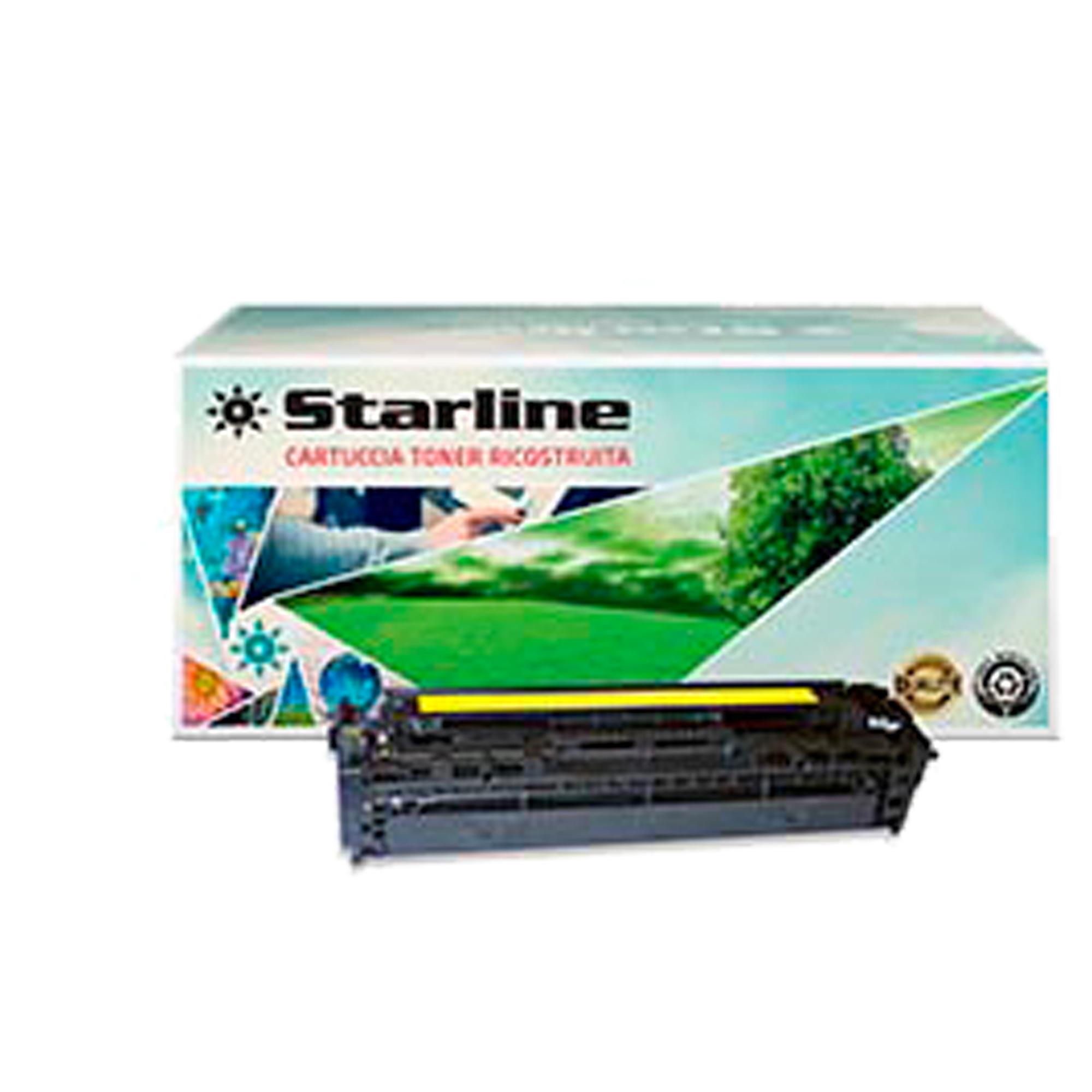 STLHCB542A Starline - Toner Ricostruito - per HP 125A - Giallo - CB542A - 1.400 pag - immagine 1