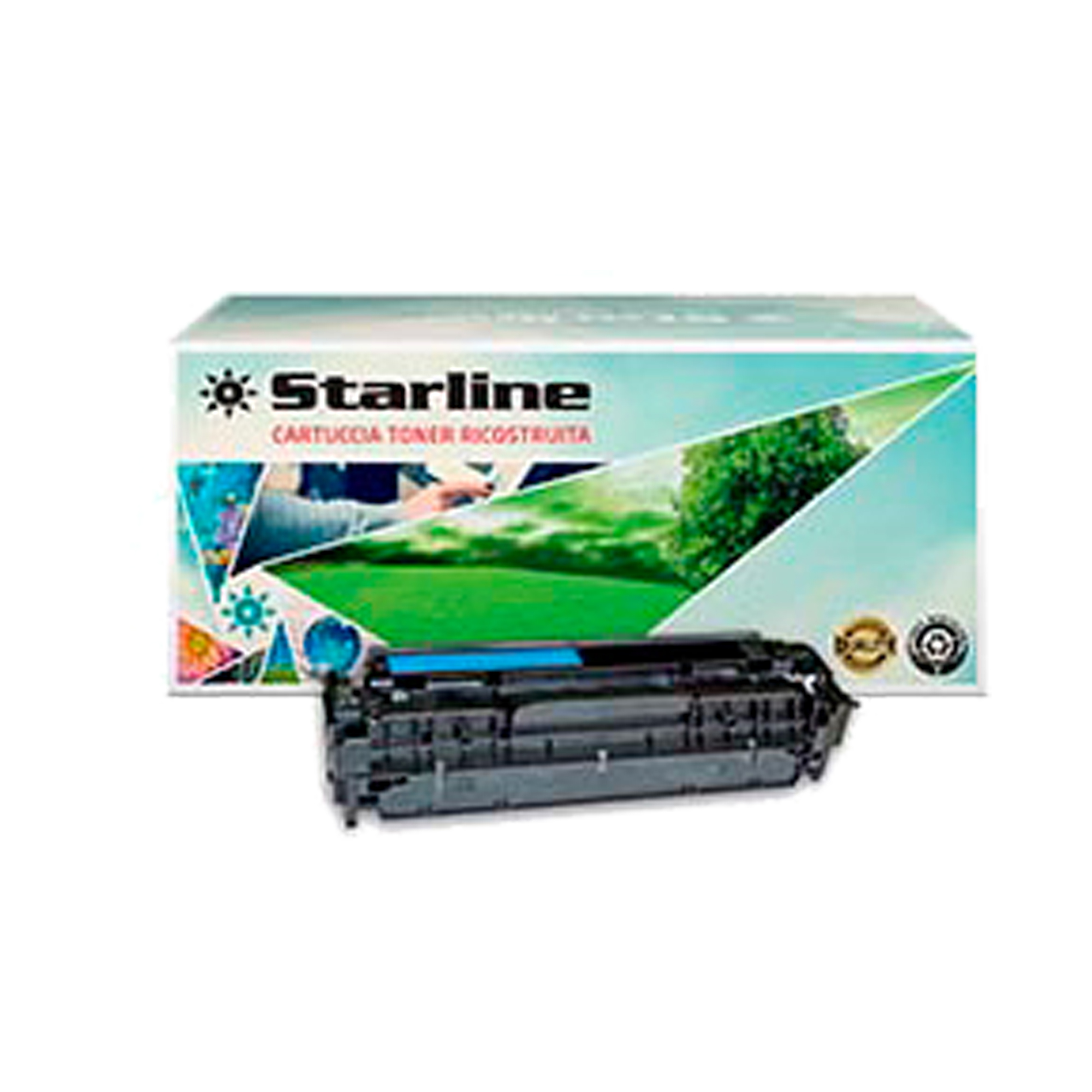 STLHCE411A Starline - Toner Ricostruito - per HP 305A - Ciano - CE411A - 2.600 pag - immagine 1
