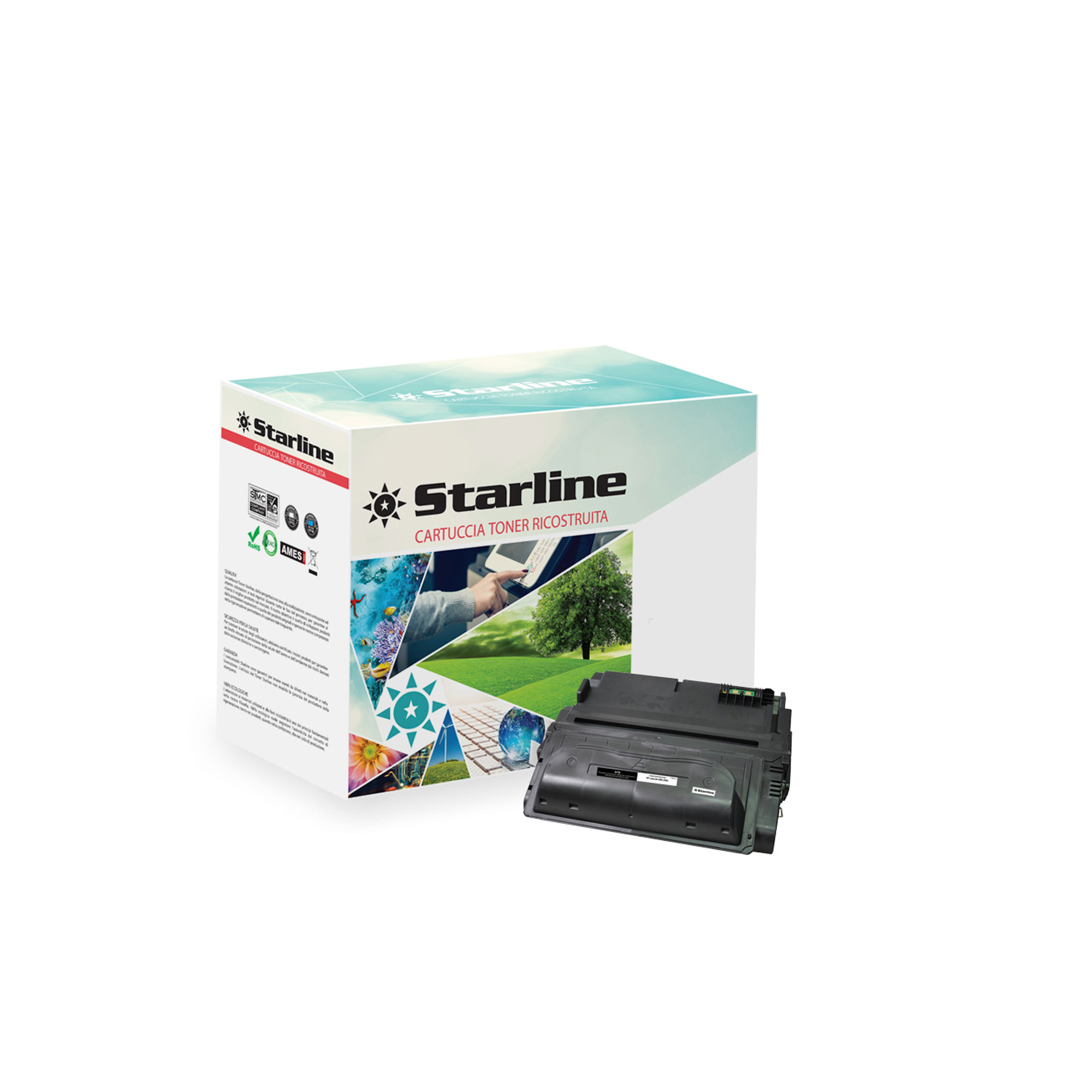 STLHQ1338A Starline - Toner Ricostruito - per HP - Nero - Q1338A - 12.000 pag - immagine 1