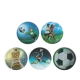 Set Ergobag Kletties Soccer colore blu, decorazioni intercambiabili con sistema a strappo per personalizzare zaini Ergobag.