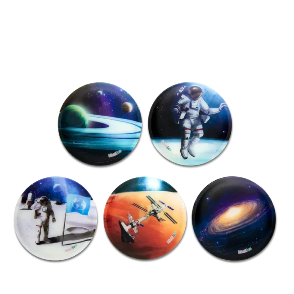 Set Ergobag Kletties Universe colore blu, decorazioni intercambiabili con sistema a strappo per personalizzare zaini Ergobag.