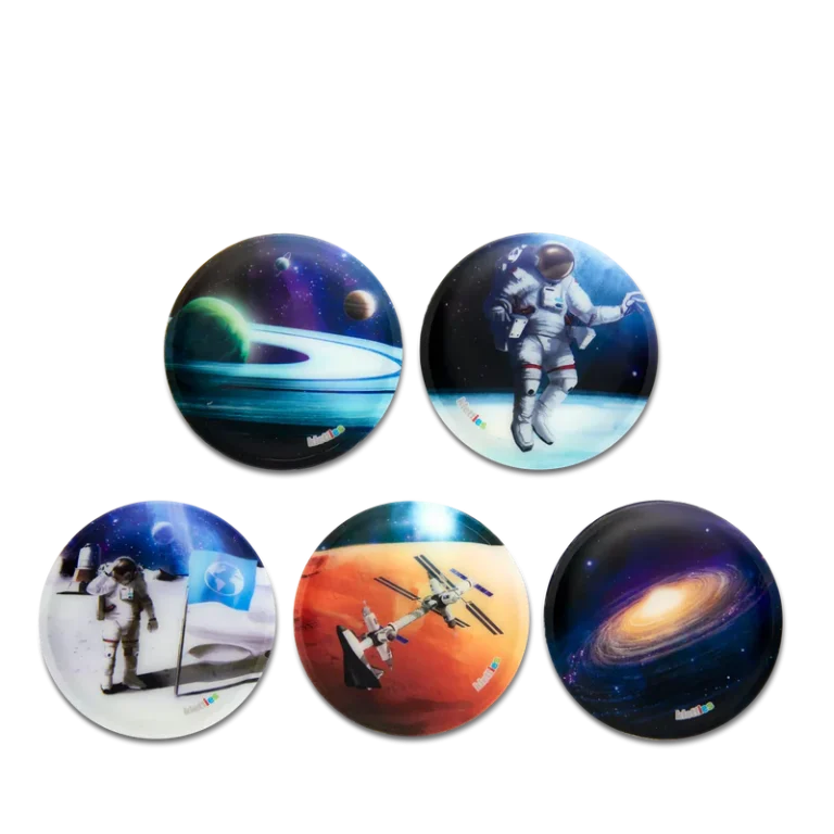 Set Ergobag Kletties Universe colore blu, decorazioni intercambiabili con sistema a strappo per personalizzare zaini Ergobag.